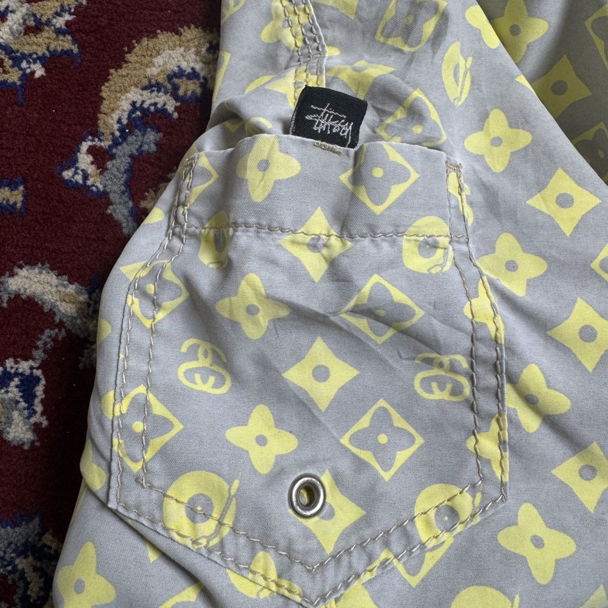 Stussy 90s-00s Vintage Stussy AOP LV Monogram Beach Shorts y2k rare Size US 30 / EU 46 - 5 Thumbnail