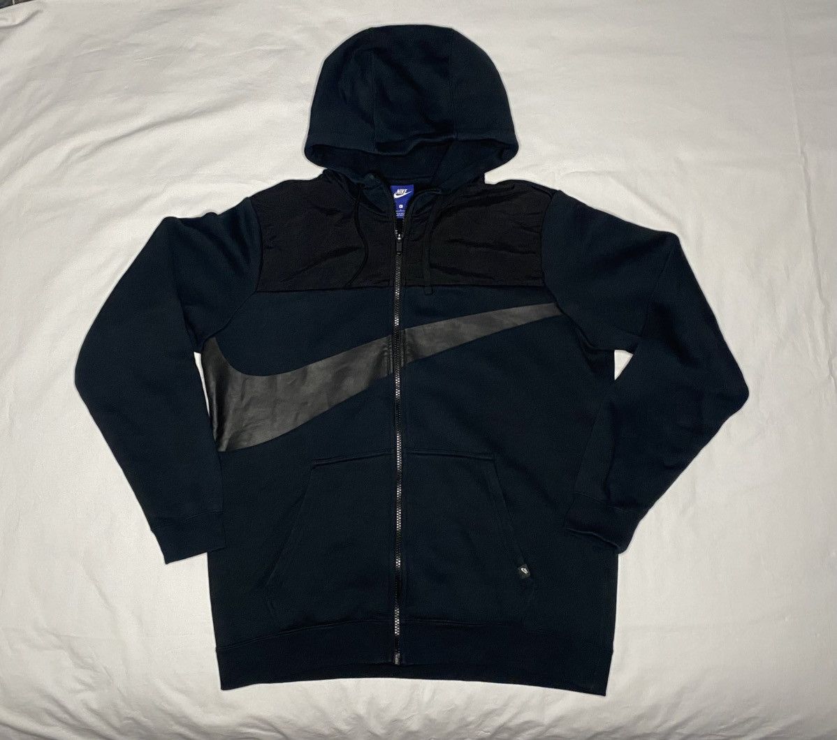 Nike Hoodie Big Swoosh Sportswear Fleece Full Zip Sweatshirt