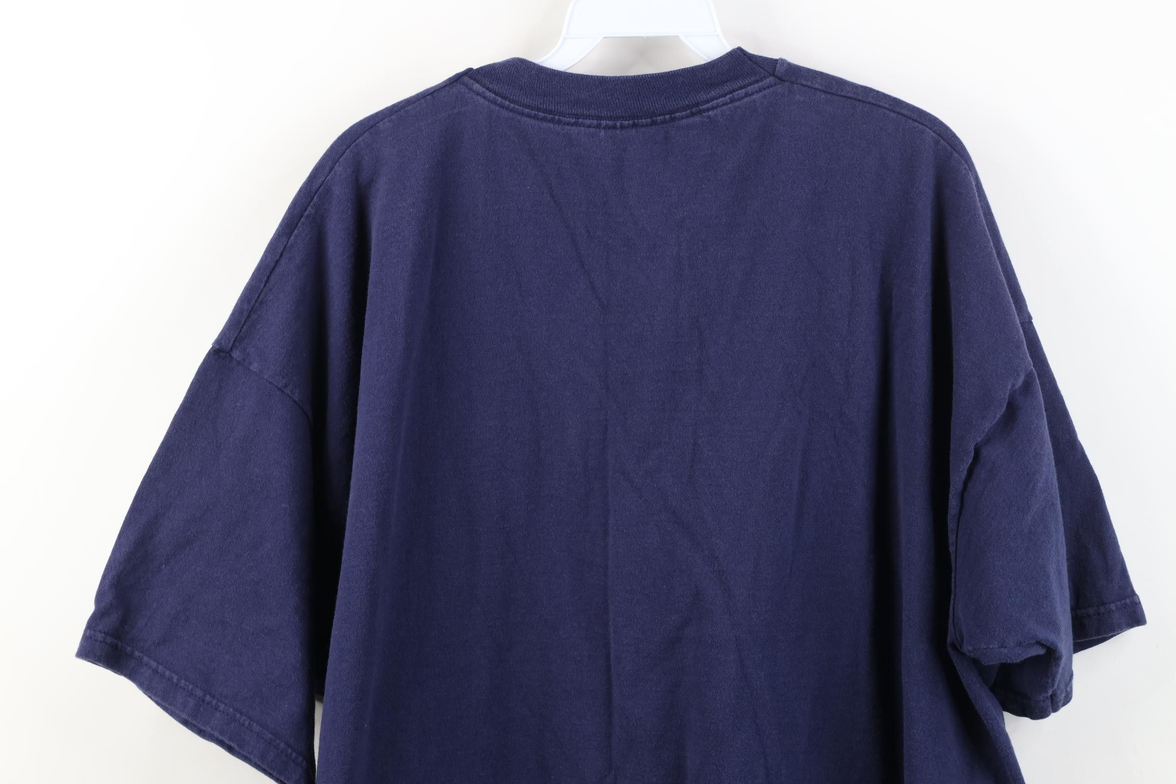 Vintage Vintage 90s Streetwear Heavyweight Pocket T-Shirt Blue Size US XXL / EU 58 / 5 - 12 Thumbnail