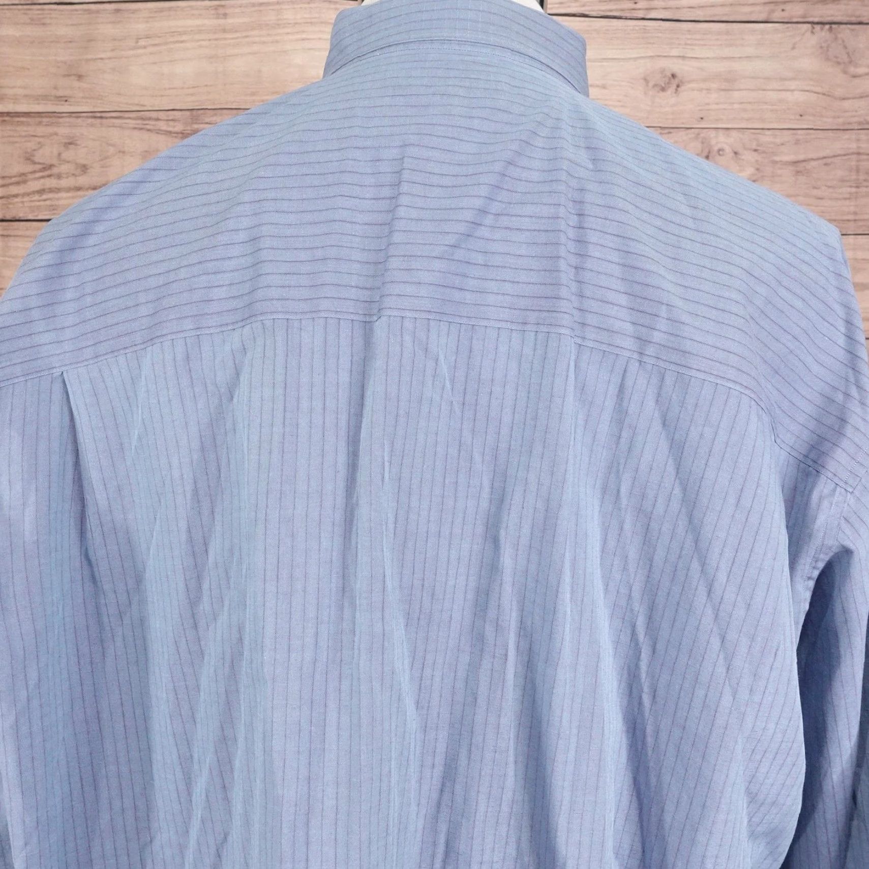 Nordstrom John W. Nordstrom Shirt Mens XL Blue Pinstripe Button-Down Long Sleeve Pocket Size US XL / EU 56 / 4 - 5 Thumbnail