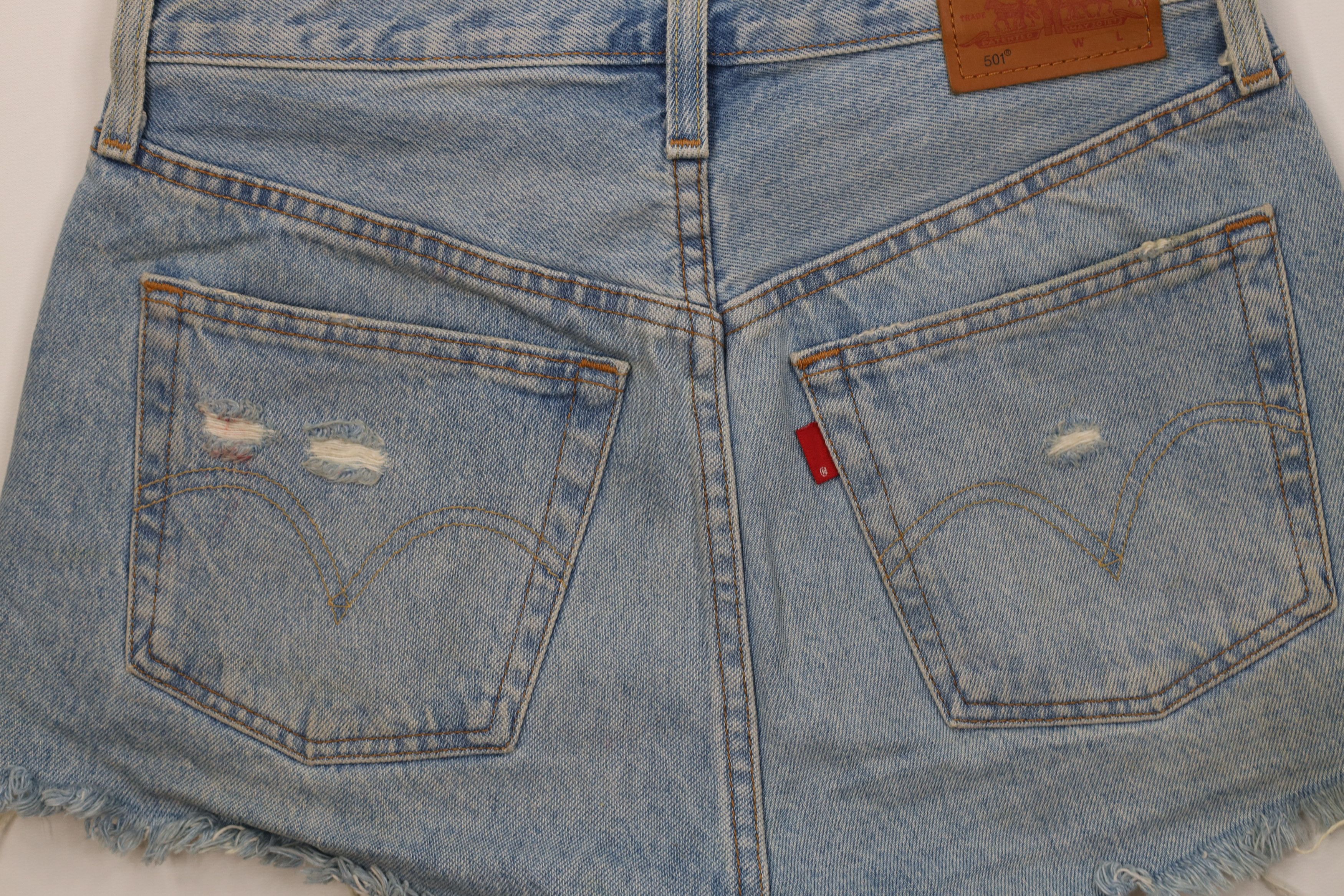 Levi's Vintage Y2K Levis 501xx Button Fly Original Denim Shorts Size 25" / US 0 / IT 36 - 12 Thumbnail