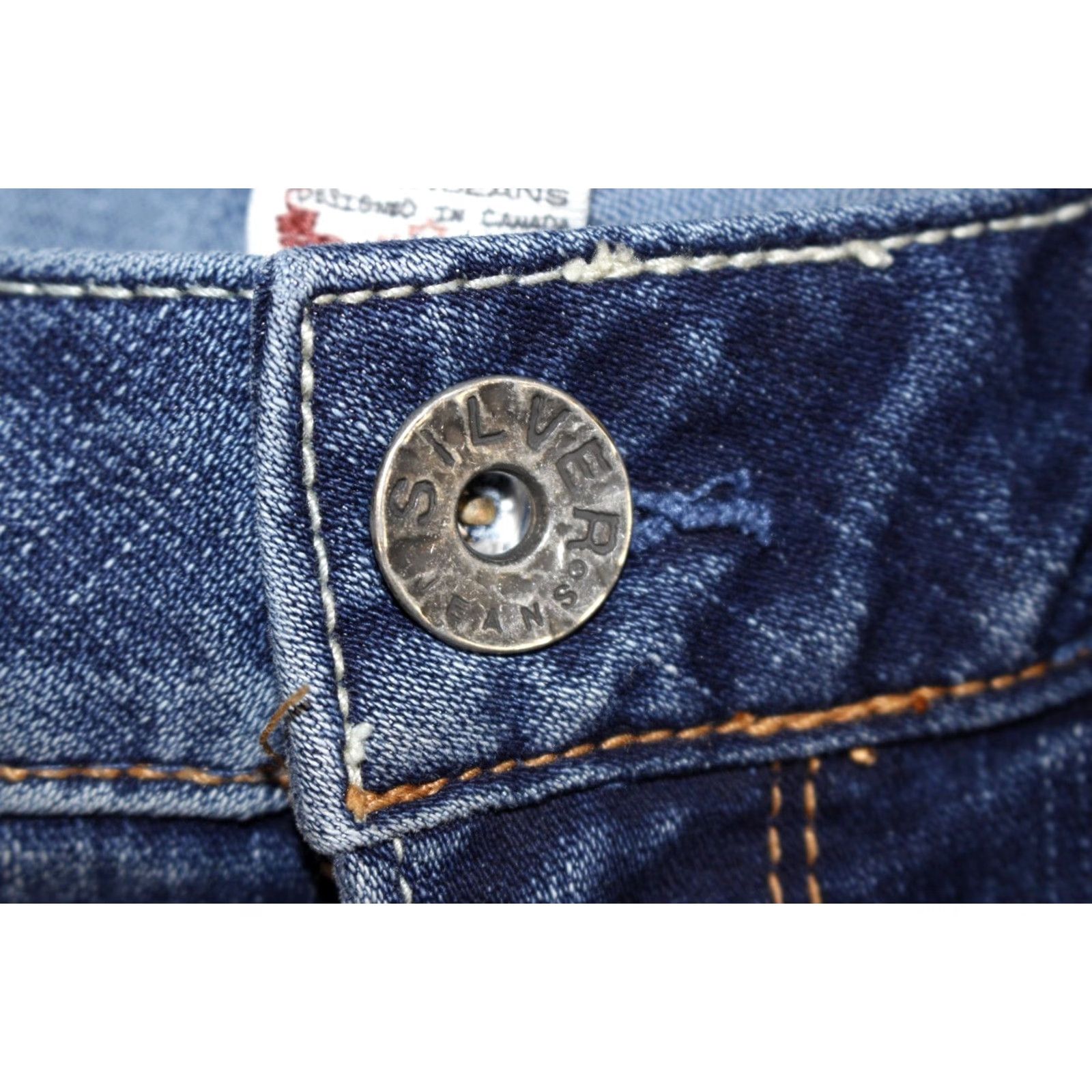 Silver Jeans Co. Silver Jeans Aiko Bootcut Distressed Dark Wash Women's 28x31 Jeans Size 28" / US 6 / IT 42 - 4 Thumbnail