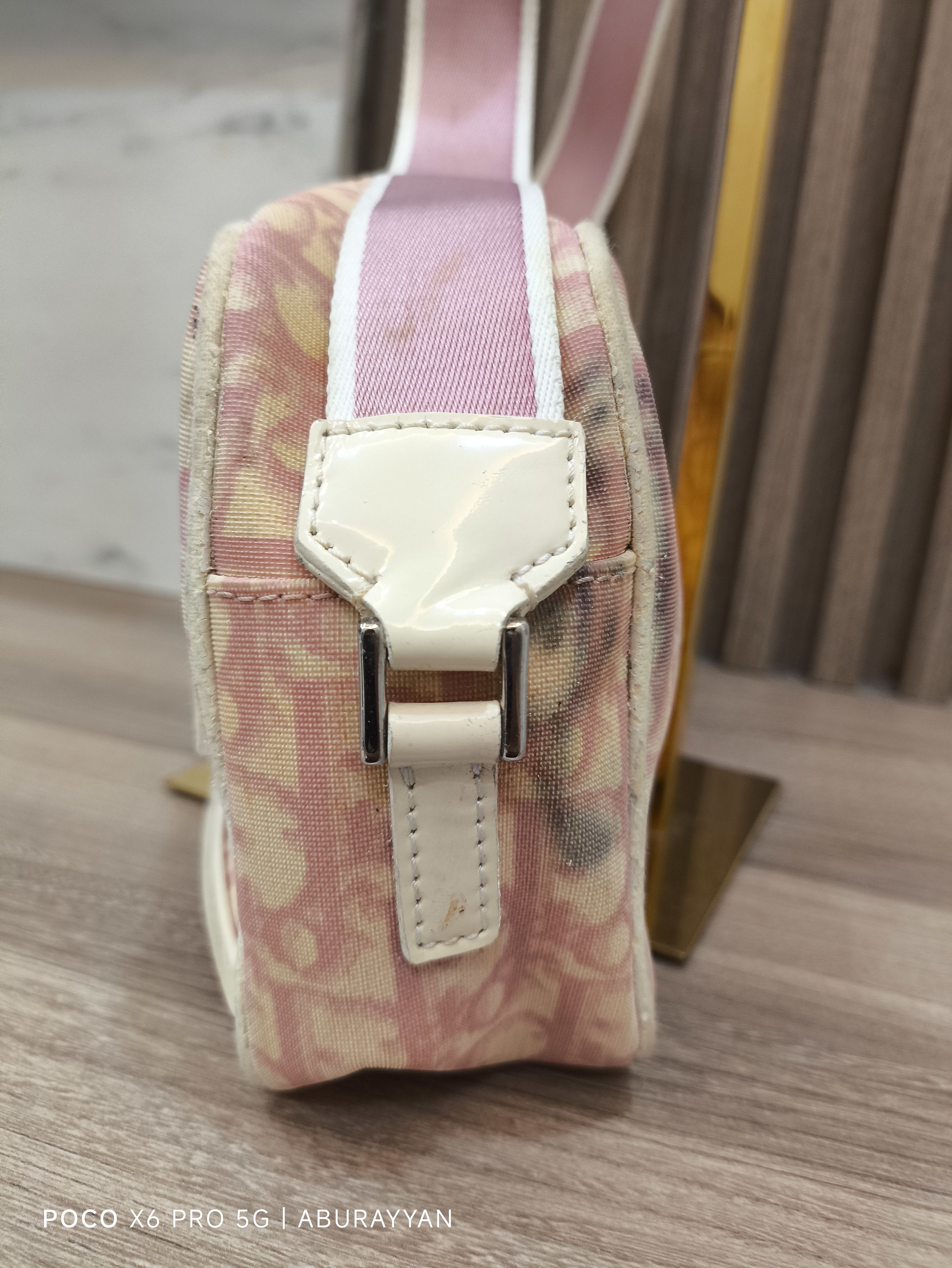 Dior Christian Dior Galliano Monogram Baguette Crossbody Bag Pink Size ONE SIZE - 2 Thumbnail