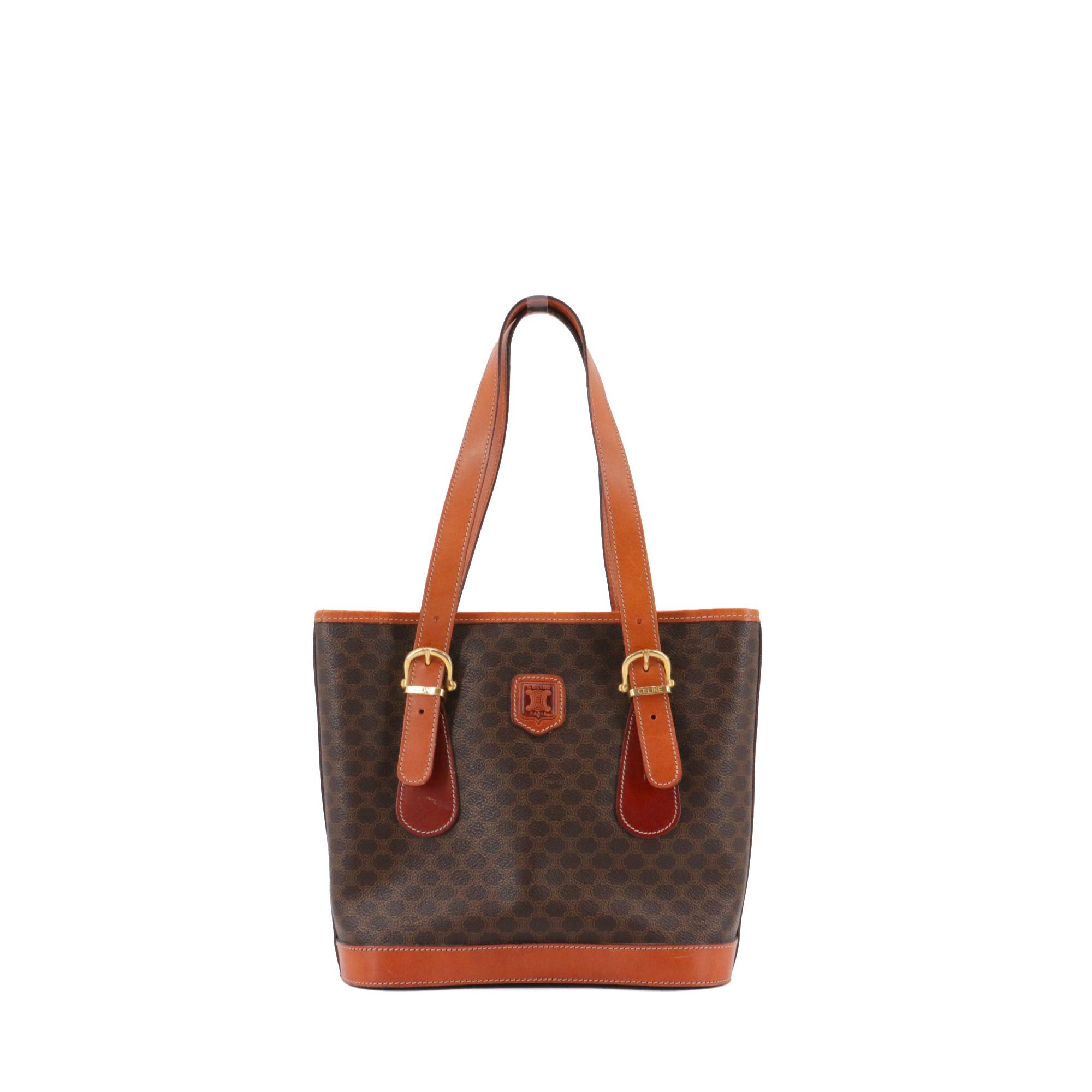 CELINE - Celine Seau Triomphe PM handbag in brown monogram canvas