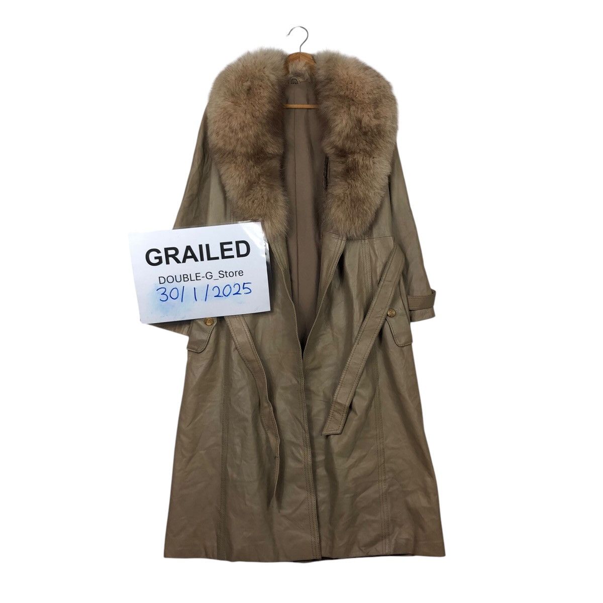 Japanese Brand 📌Vintage Long Leather Jacket Partina Double Breast Fur Size US M / EU 48-50 / 2 - 1 Thumbnail