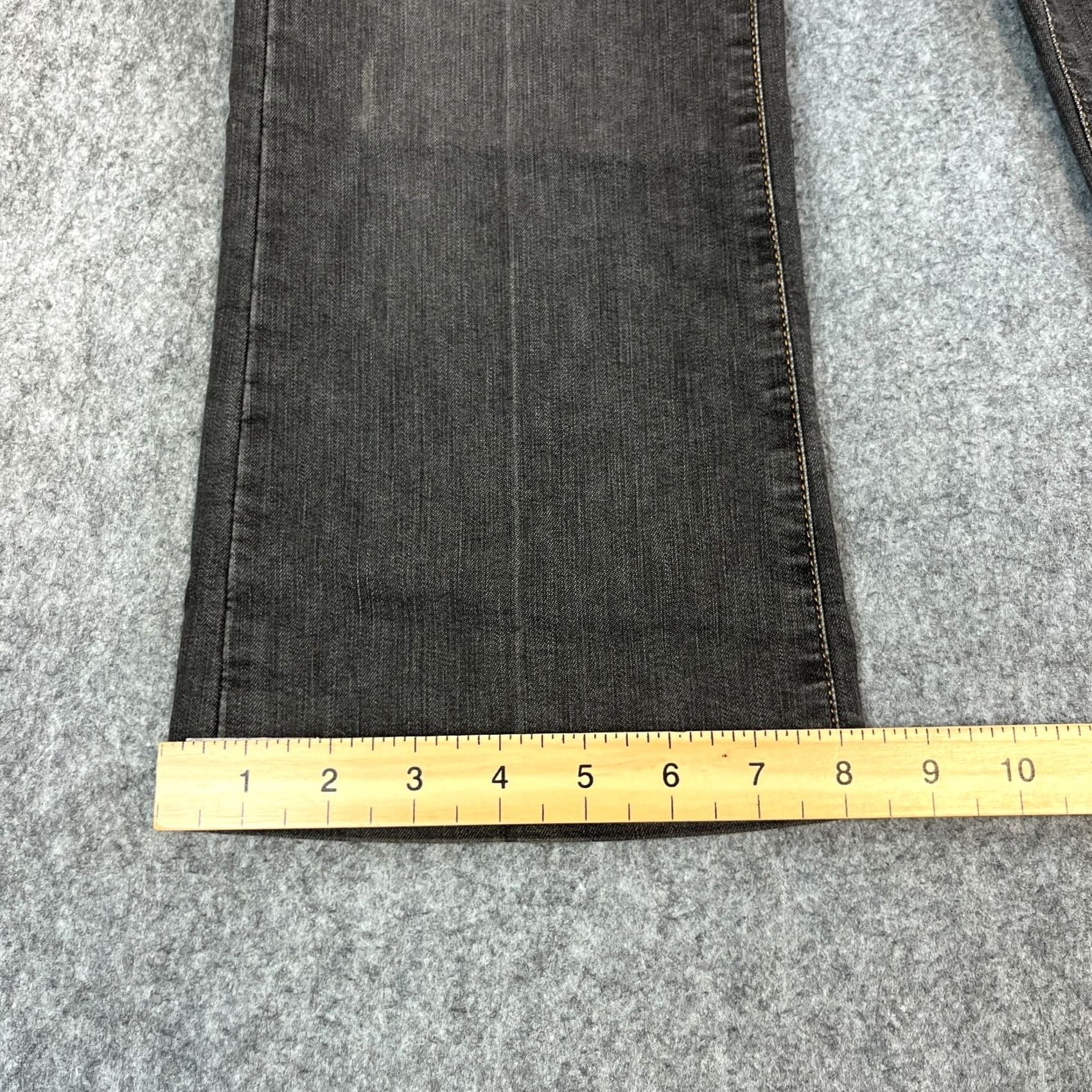 Vintage Armani Jeans Jeans Bootcut Dark Grey 27 UK8 26 Inseam 5-Pocket Denim Women Regular Low Rise Italy Made Size 30" / US 8 / IT 44 - 3 Thumbnail