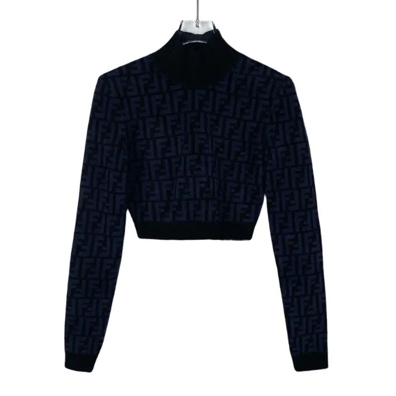 Fendi Fendi Black Knitted Women's Sweater 0089 Size M / US 6-8 / IT 42-44 - 1 Thumbnail