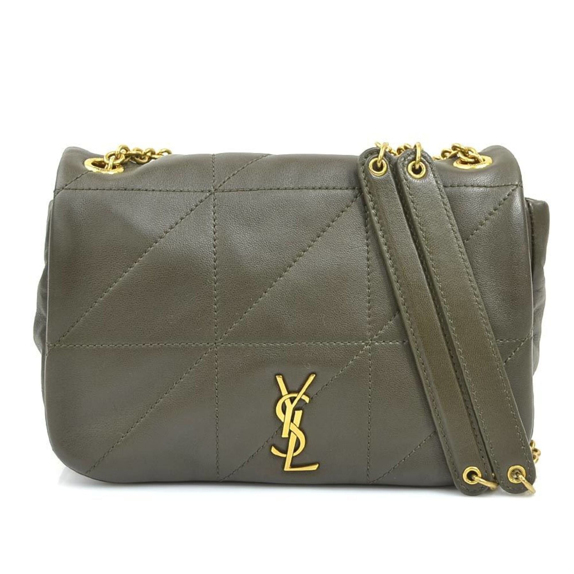Saint Laurent Paris Saint Laurent Jamie 4.3 Shoulder Bag, Leather, Khaki Brown, Women's, 766754 90288k Size ONE SIZE - 1 Thumbnail