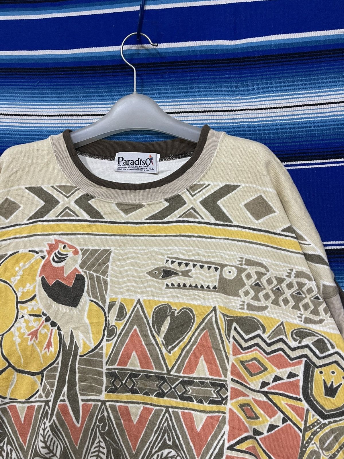Japanese Brand × Vintage RARE 🔥 Vintage 90s PARADISO Fullprint Sweatshirt Size US XXL / EU 58 / 5 - 2 Thumbnail