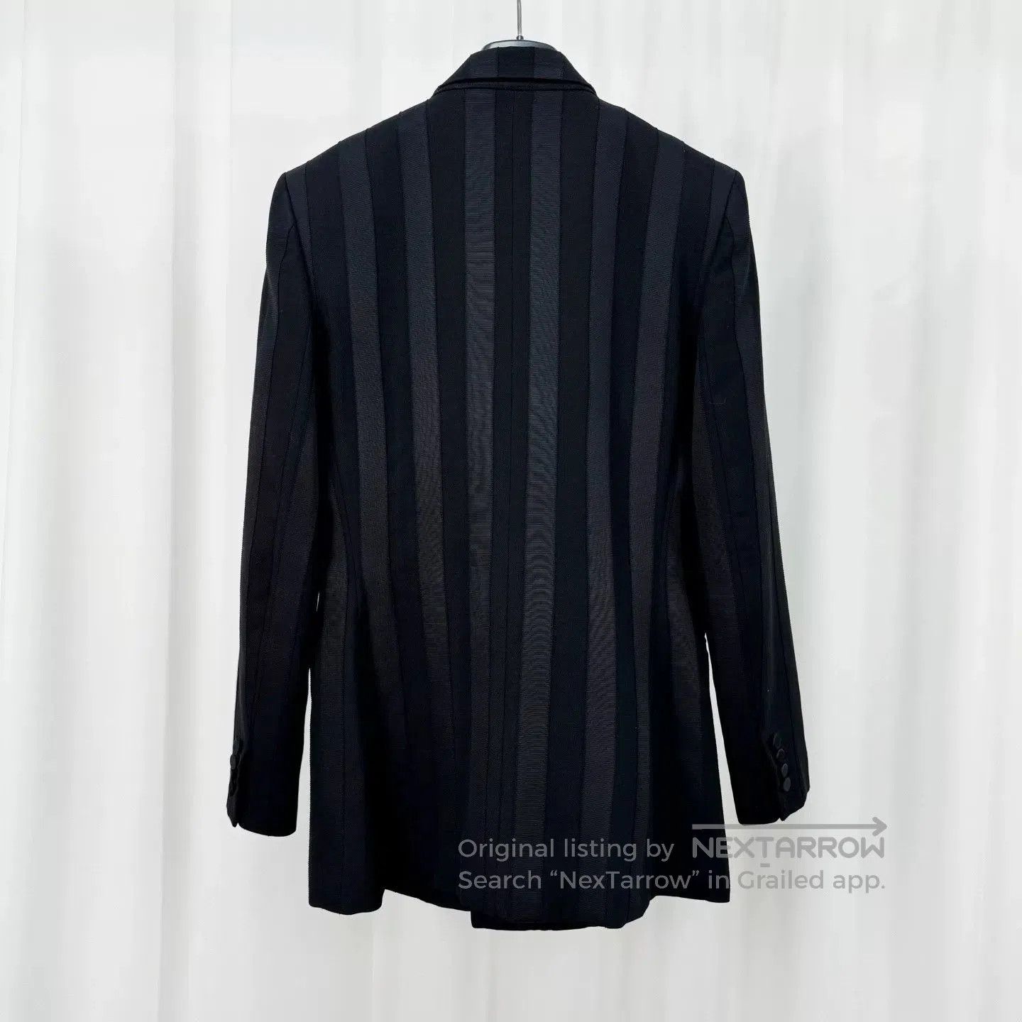 Saint Laurent Paris black striped smoking jacket by Saint Laurent. Size US M / EU 48-50 / 2 - 2 Thumbnail