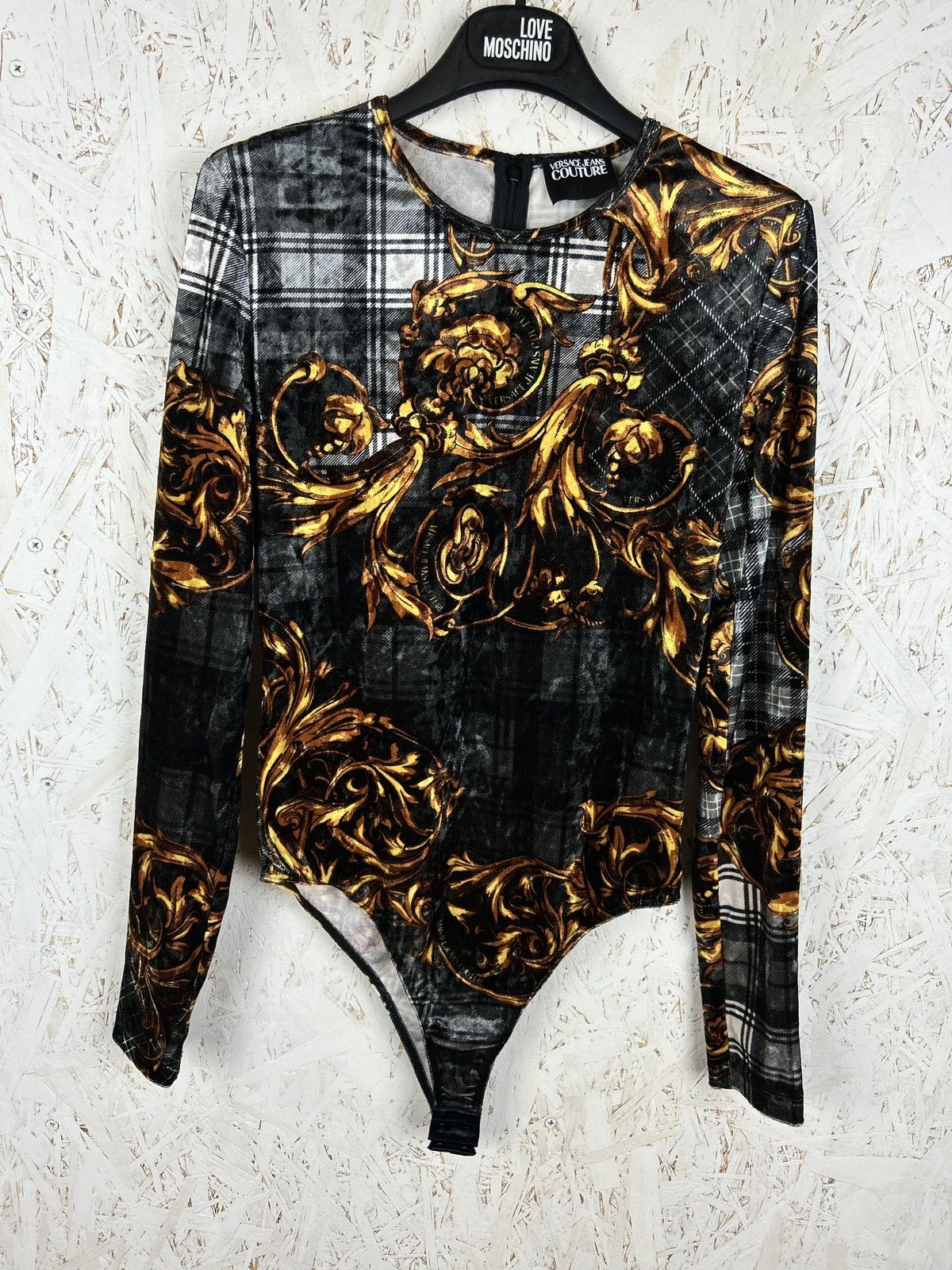 Versace Jeans Couture Versace Jeans Couture Barocco Print Velour Body Size L / US 10 / IT 46 - 1 Thumbnail