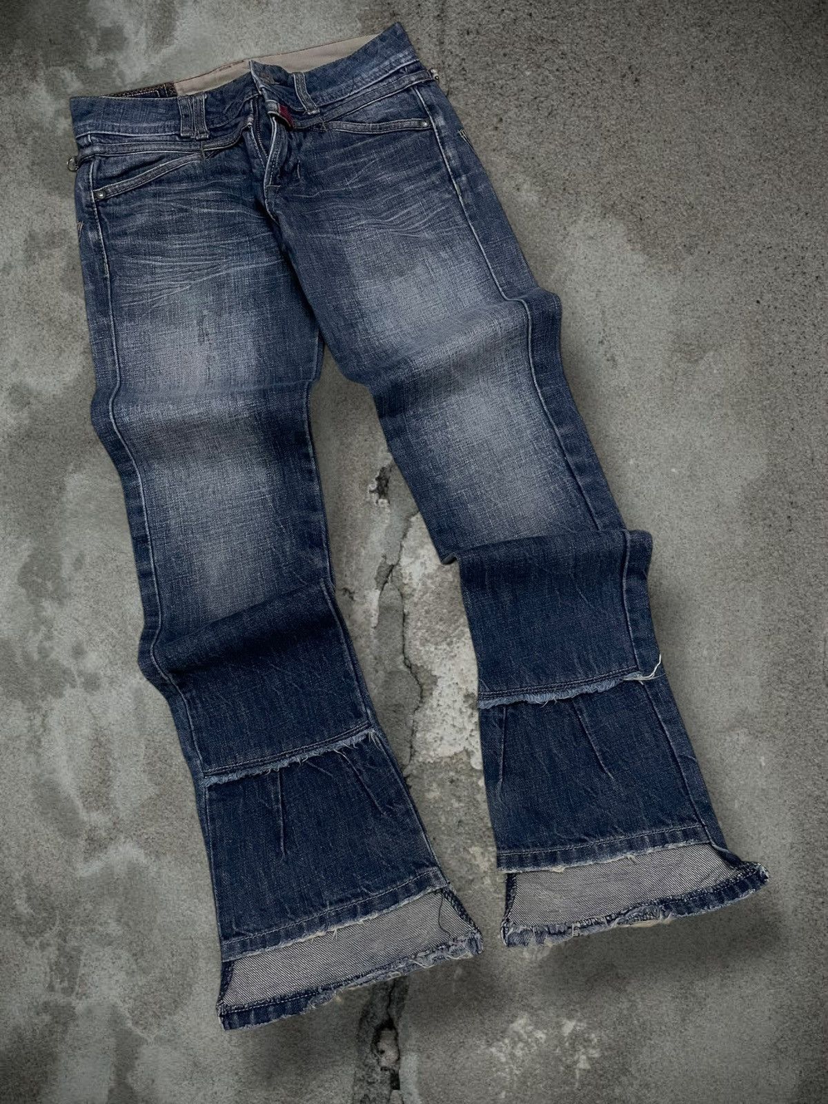 Marithe + Francois Girbaud Vintage 1990s Designer Marithe Francois Girbaud Flared Denim Size US 26 / EU 42 - 2 Thumbnail