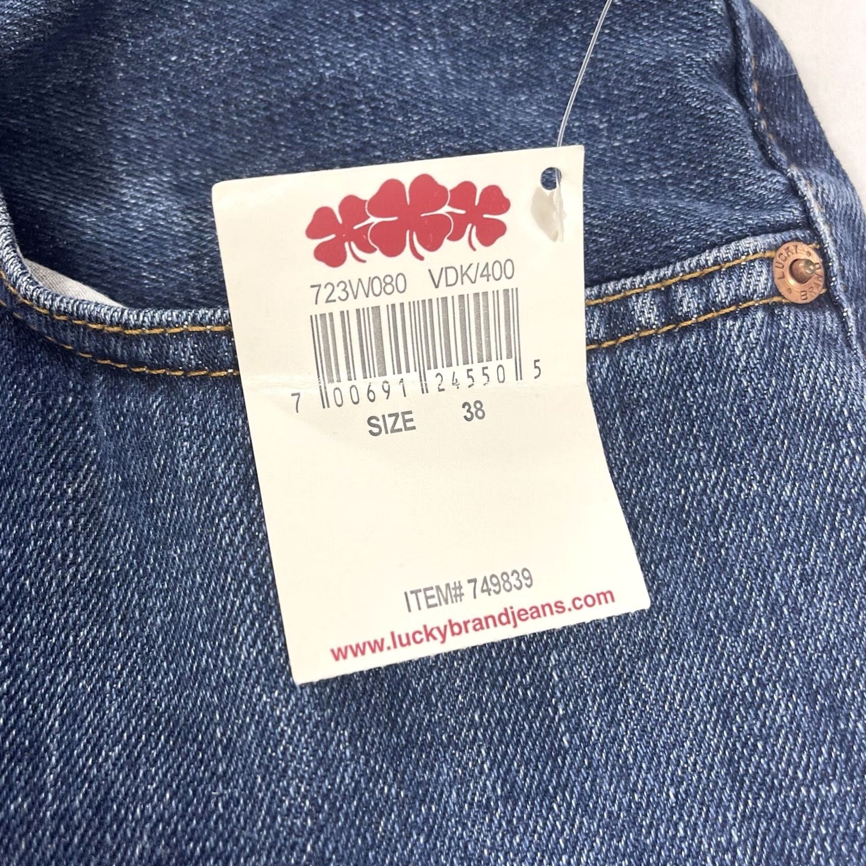 Lucky Brand VINTAGE Lucky Brand Jeans Denim 5-Pocket Relaxed USA 1990s Mens 38 Regular Blue Denim Jeans with Zipper Fly Size US 38 / EU 54 - 7 Thumbnail