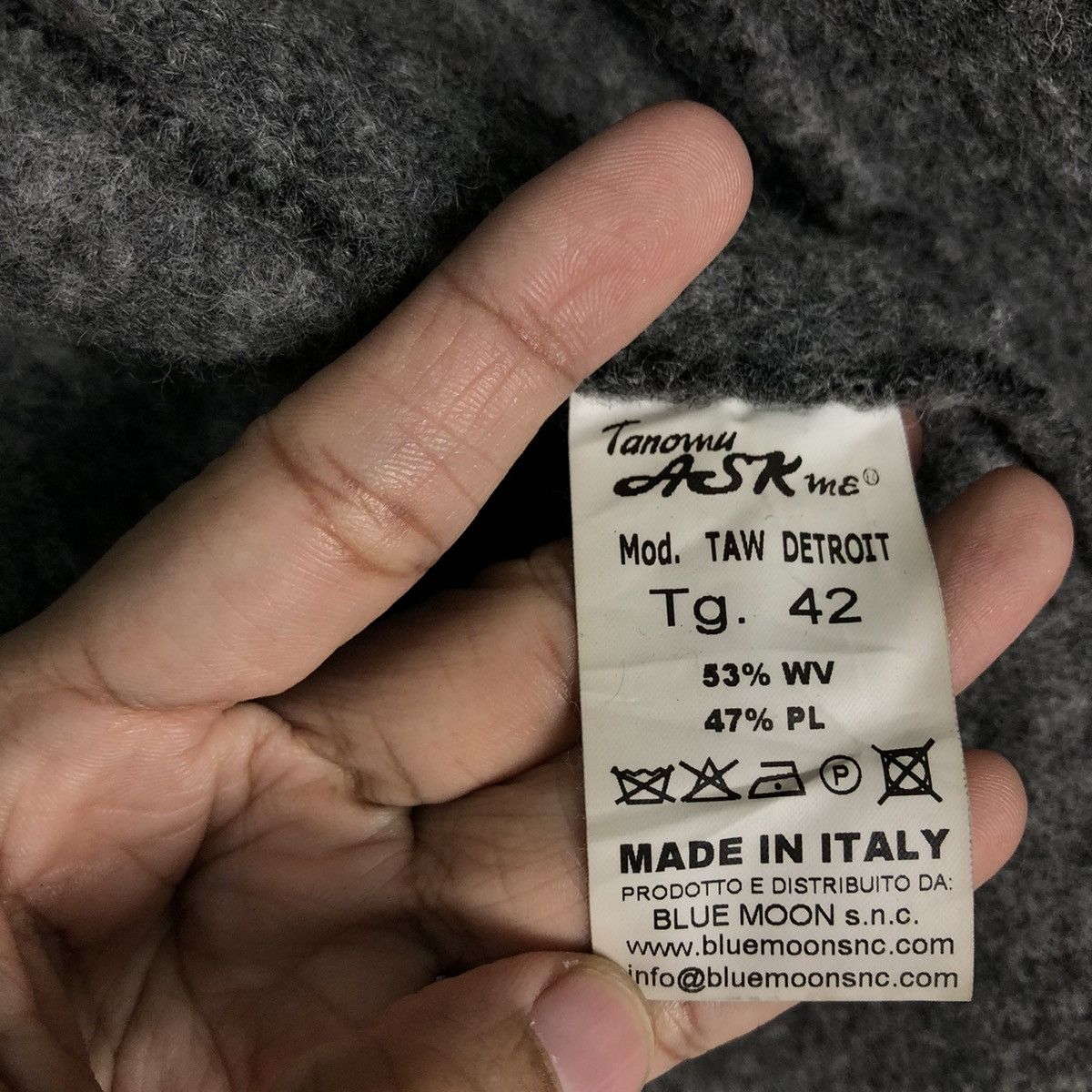 Japanese Brand 🔥Rare Asymmetric Biker Zipper Jacket Wool Ask Me Italy Made Size US S / EU 44-46 / 1 - 14 Thumbnail