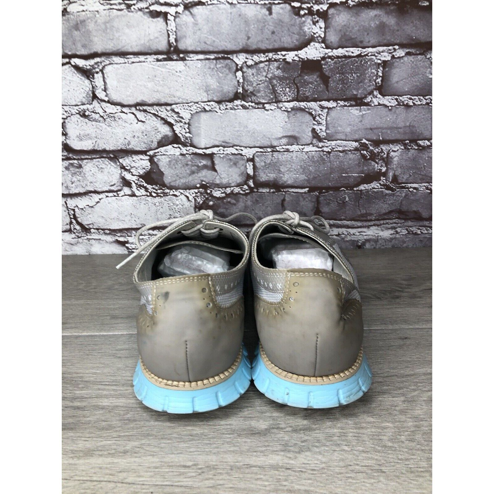 Cole Haan Cole Haan ZeroGrand Grand.OS Gray Mesh Wingtip Blue Shoes Me Size US 12 / EU 45 - 4 Thumbnail