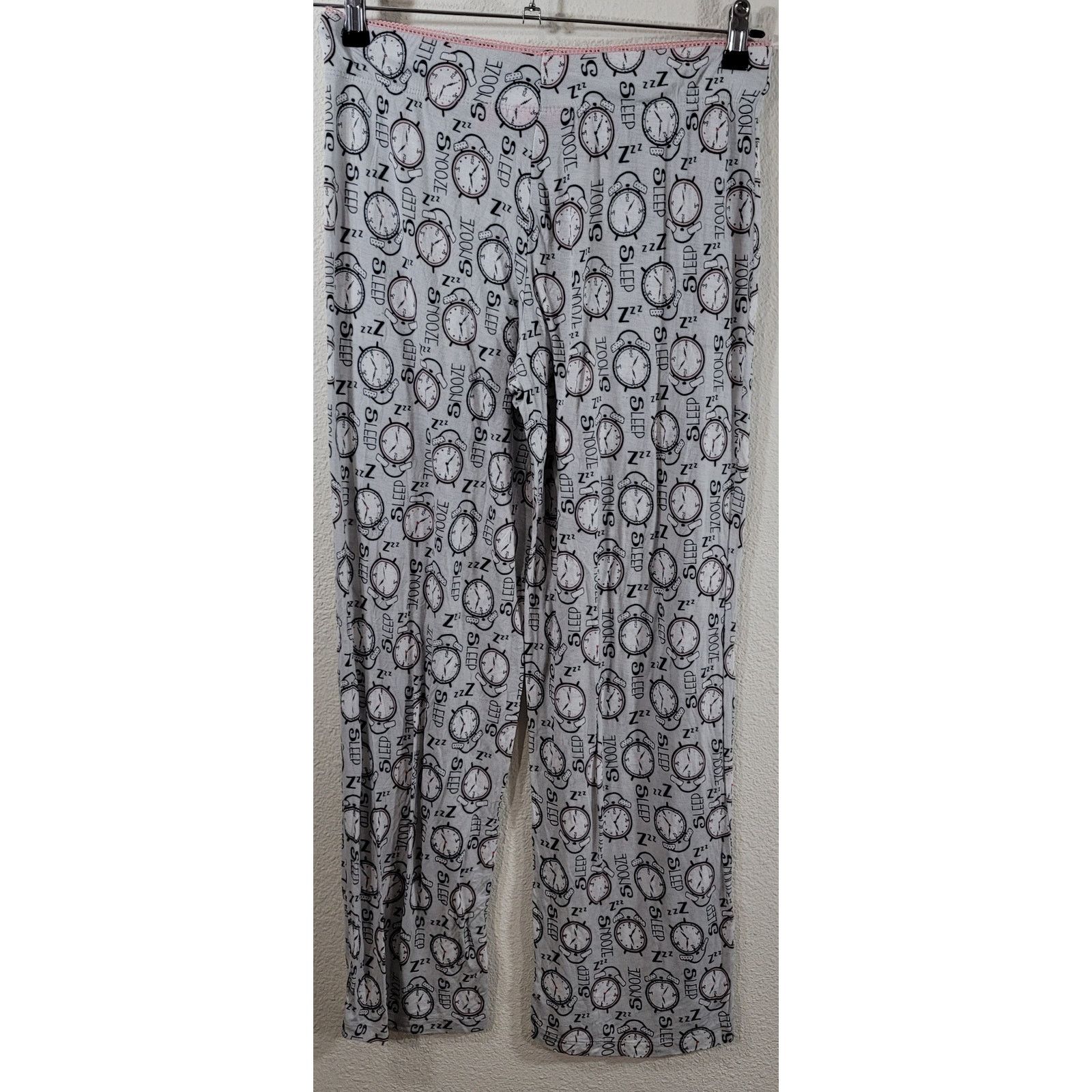 Isaac Mizrahi Isaac Mizrahi Gray Black Pink Clock Print PJ Bottoms Medium Size 30" / US 8 / IT 44 - 6 Thumbnail