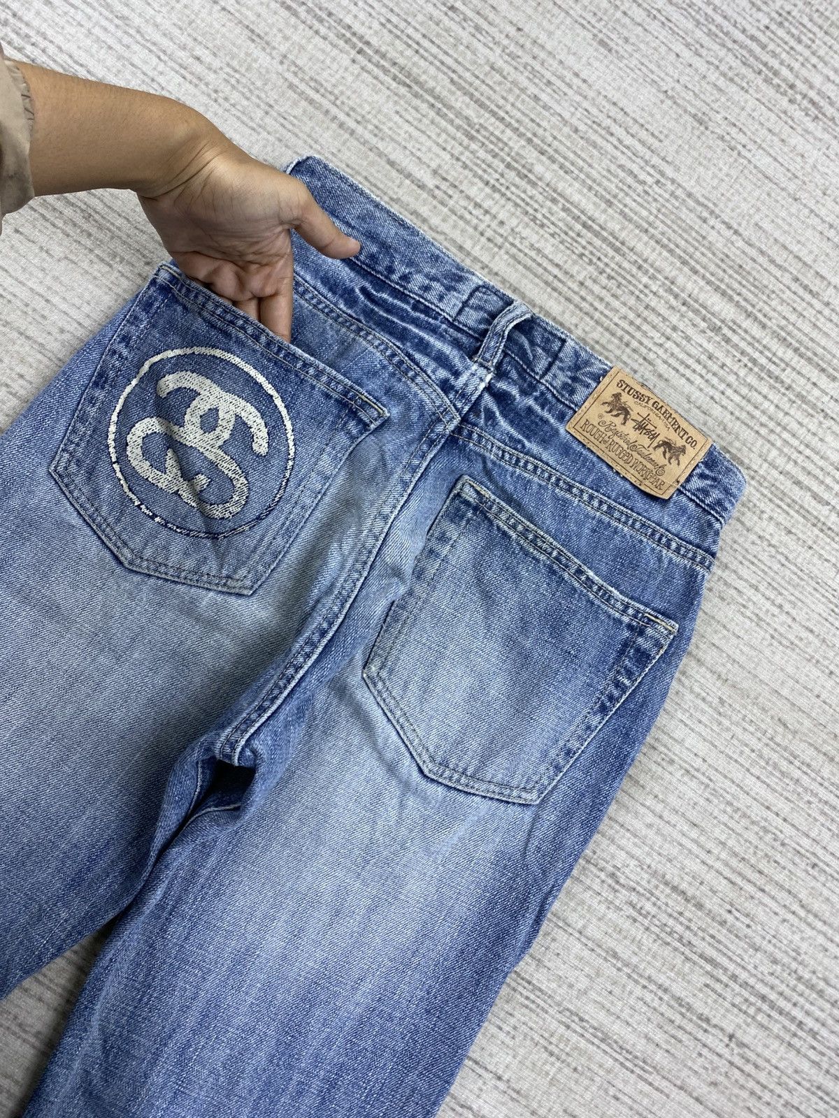 Stussy × Vintage Vintage 90s Stussy Garment Distressed Denim Jeans Size US 27 - 11 Thumbnail