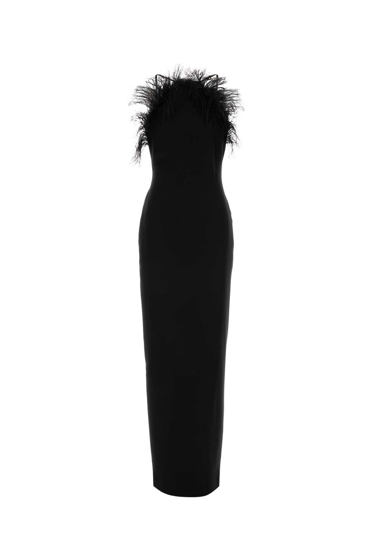 The Attico Black Stretch Cady Long Dress Size S / US 4 / IT 40 - 1 Thumbnail