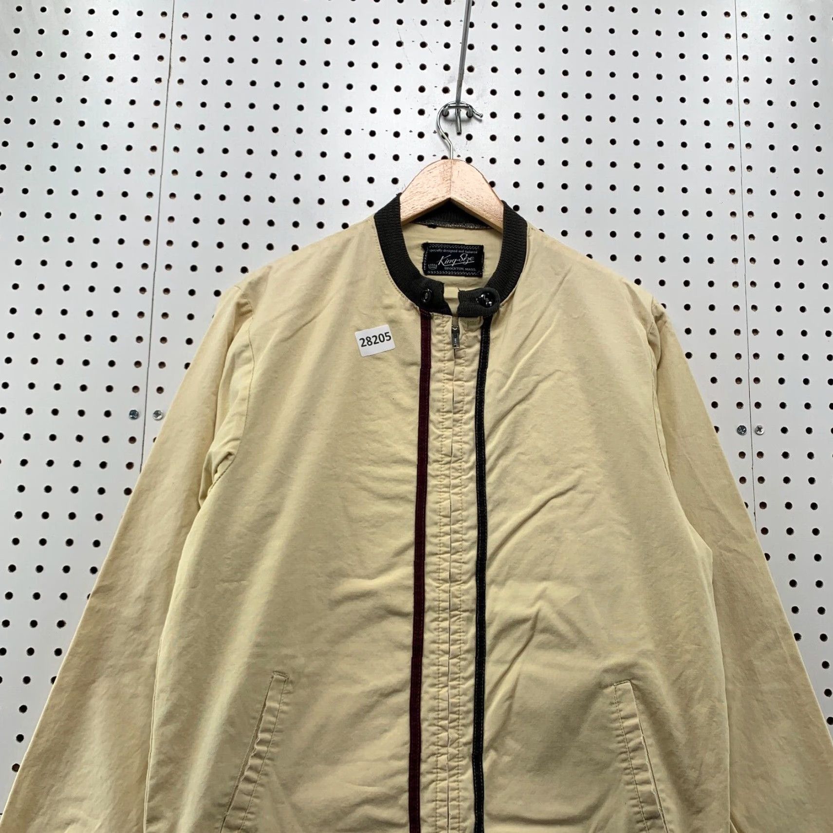 Vintage Vintage 50s Brockton Mass Windbreaker Jacket Men Large Beige Canvas ZIPPER 24x28.5 Retro Size US L / EU 52-54 / 3 - 4 Thumbnail