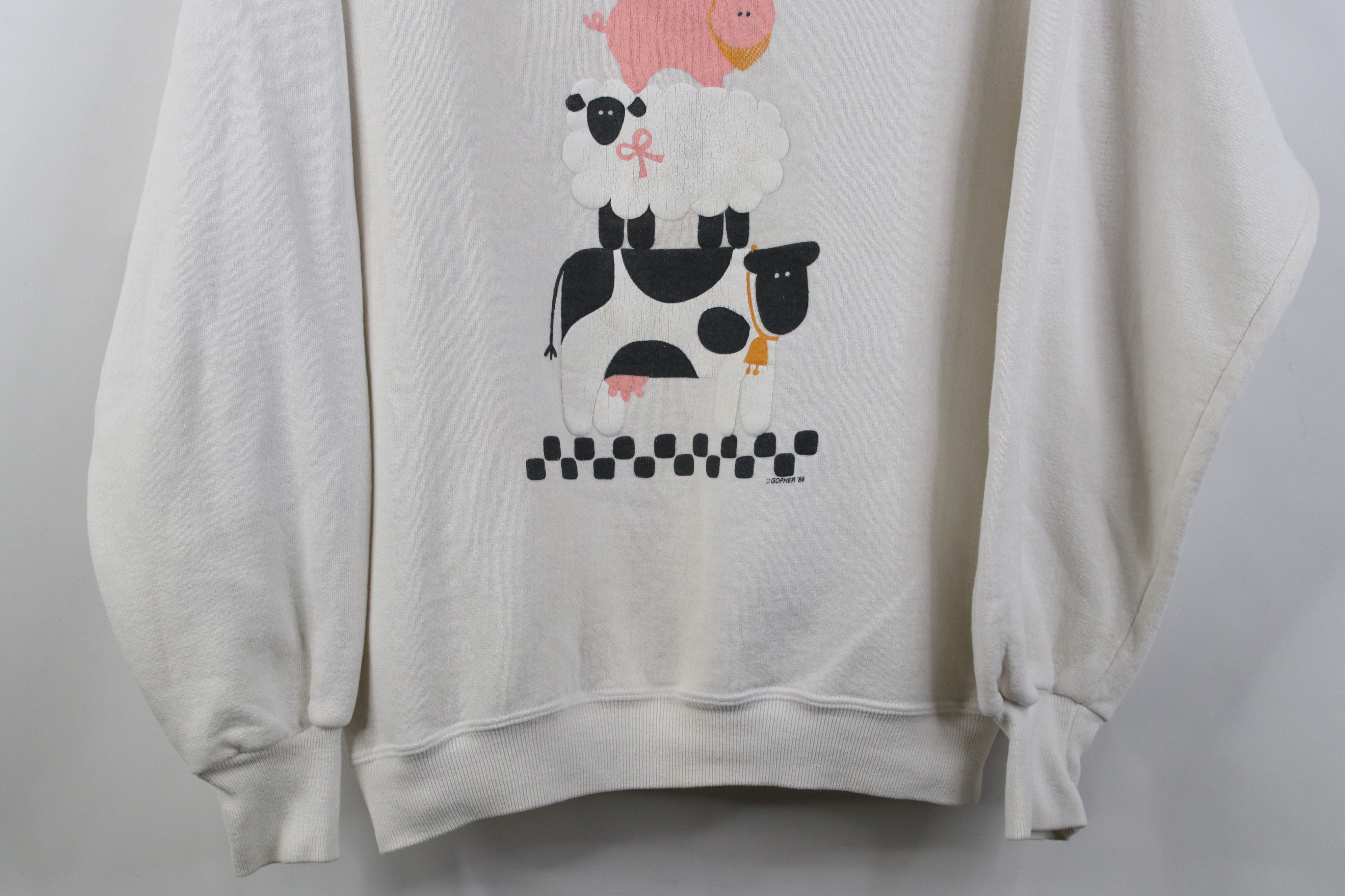 Vintage Vintage 80s Country Animals Puff Paint Sweatshirt USA Size L / US 10 / IT 46 - 3 Thumbnail