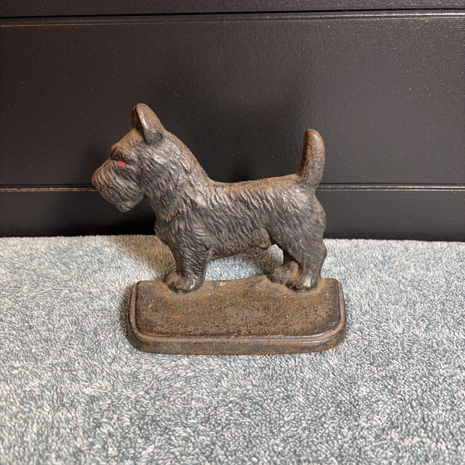 Vintage Vtg Scottie Dog 1 Bookend Door Stop Cast Iron Decor Dog Size ONE SIZE - 2 Thumbnail