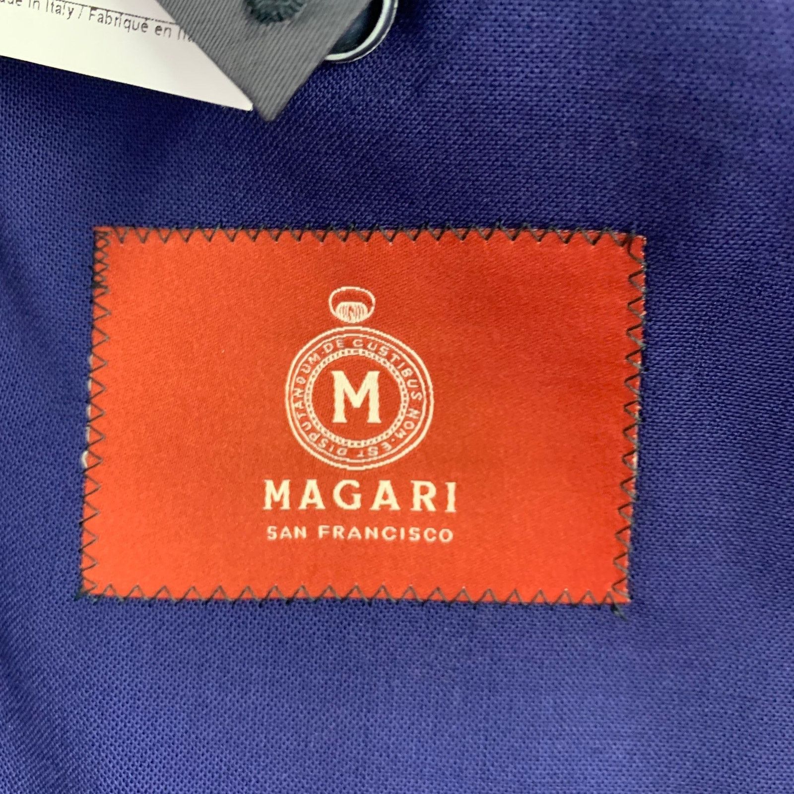Other MAGARI Size 40 Blue Virgin Wool Notch Lapel Sport Coat Size 40S - 6 Thumbnail