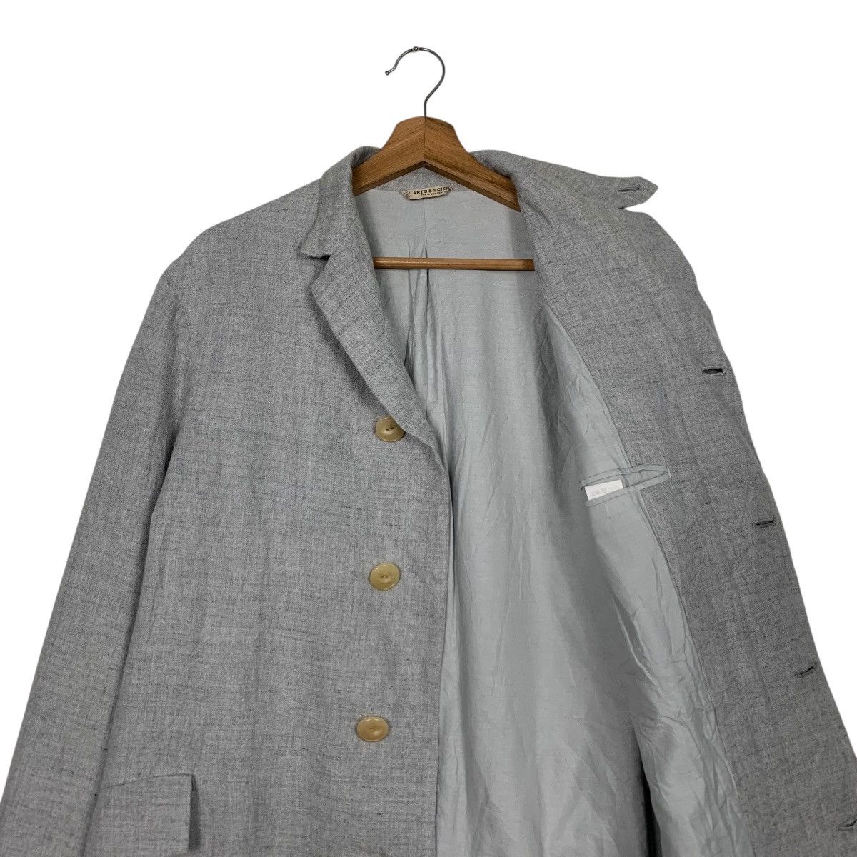 Japanese Brand Vintage ARTS & SCIENCE Belted Long Coat #2919-C132 Size US M / EU 48-50 / 2 - 11 Thumbnail