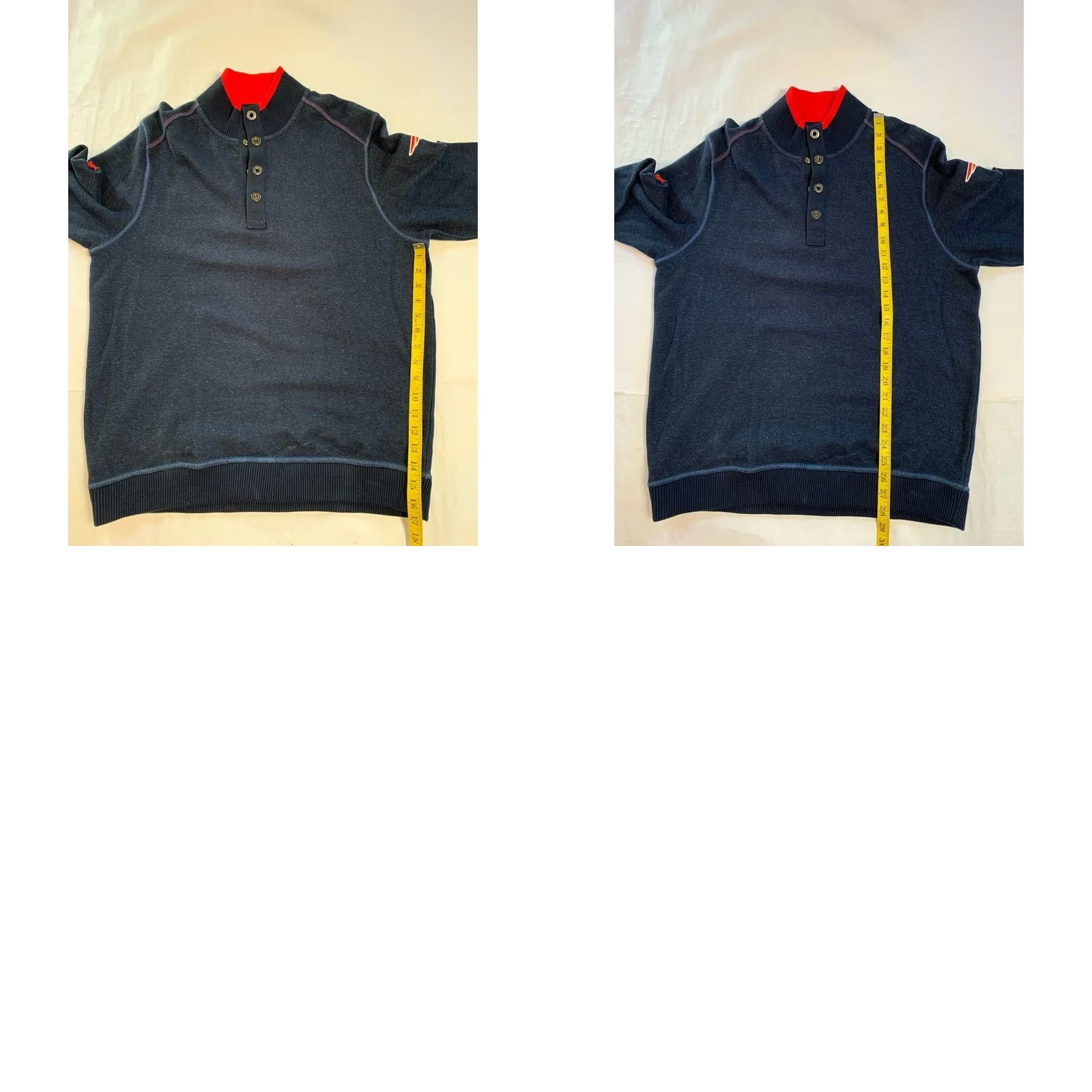 Tommy Bahama VINTAGE Tommy Bahama Sweater Mens M Blue New England Patriots Snap Buttons Pullover Size US M / EU 48-50 / 2 - 8 Thumbnail