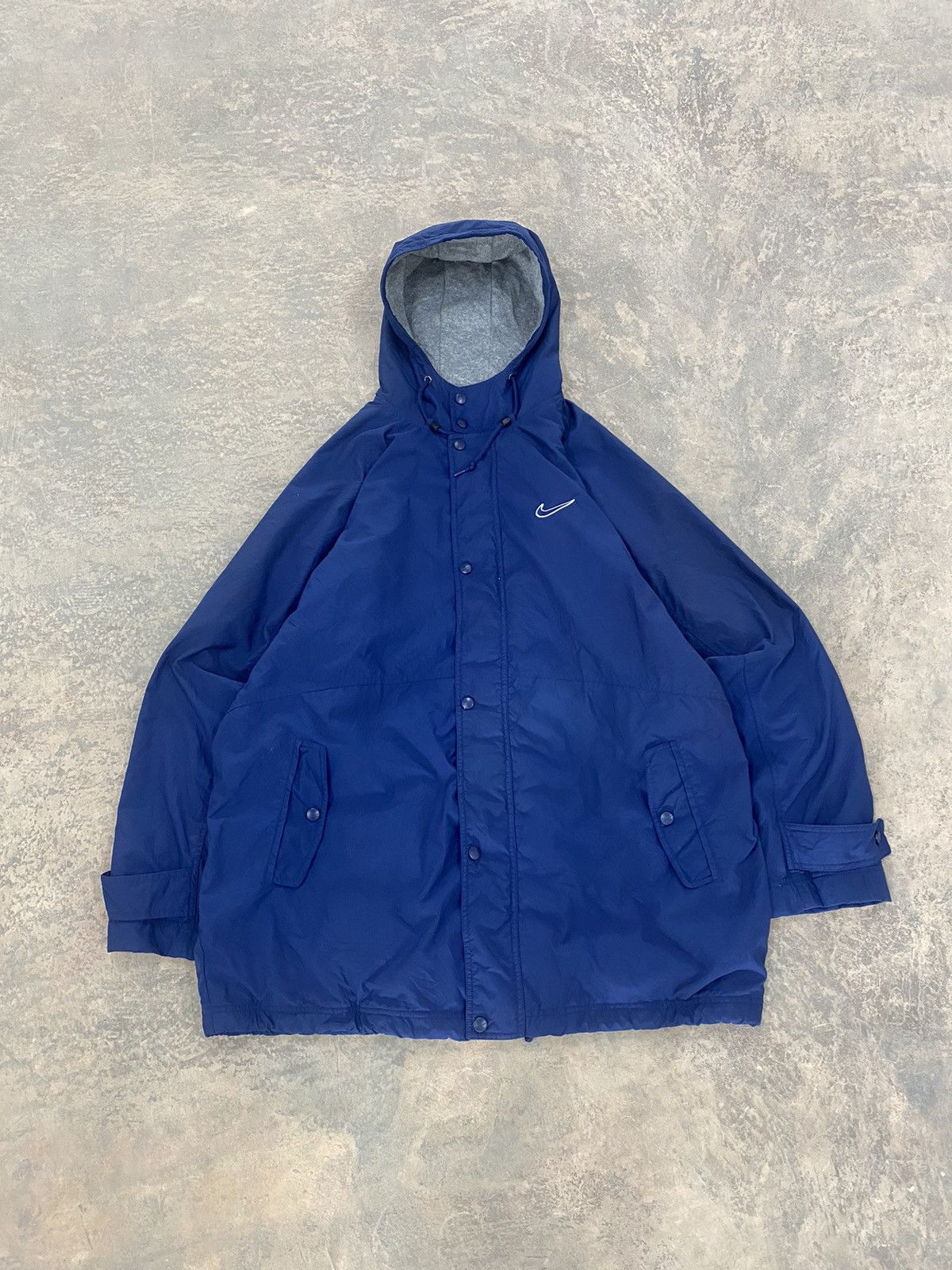 Nike VINTAGE 90s NIKE BIG SWOOSH BACKHIT WINDBREAKER JACKET BLUE Size US XXL / EU 58 / 5 - 2 Thumbnail