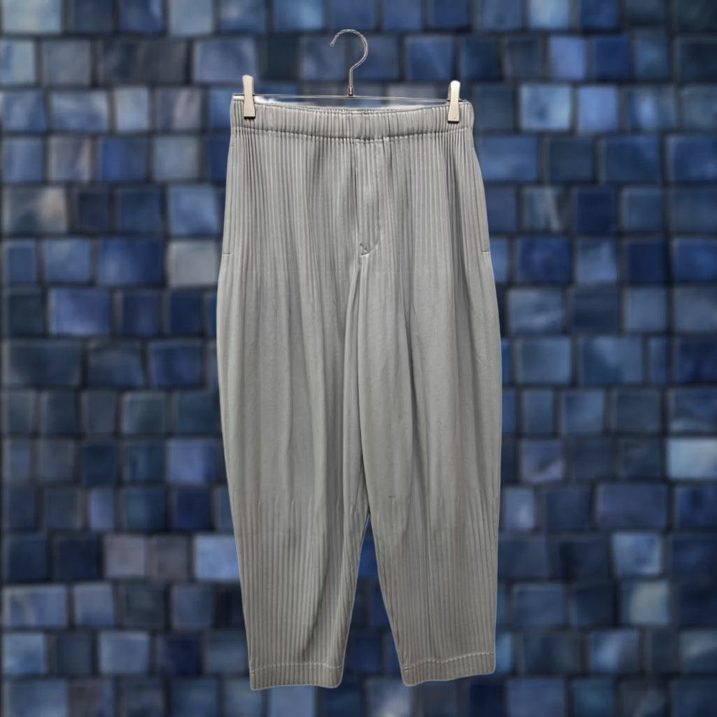 Issey Miyake HOMME PLISSE ISSEY MIYAKE PLEATED PANTS MEN GRAY POLYESTER SIZE S USED Size US 29 - 1 Thumbnail