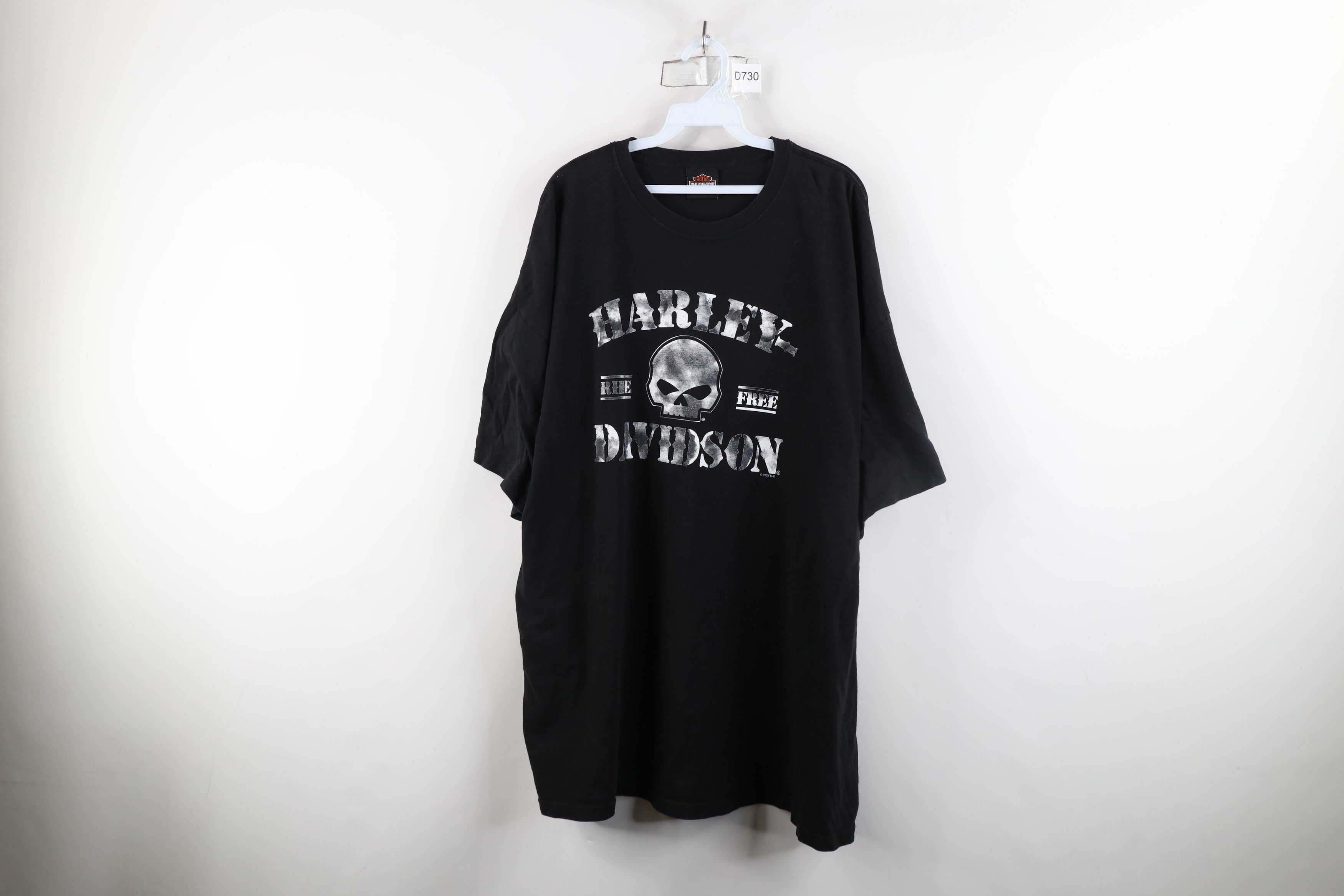 Harley Davidson × Vintage Y2K Harley Davidson Skull Stencil Short Sleeve T-Shirt Size US XXL / EU 58 / 5 - 1 Thumbnail