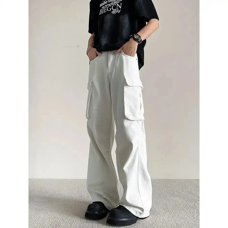 Japanese Brand Retro loose straight leg casual pocket jeans Size US 30 / EU 46 - 3 Thumbnail