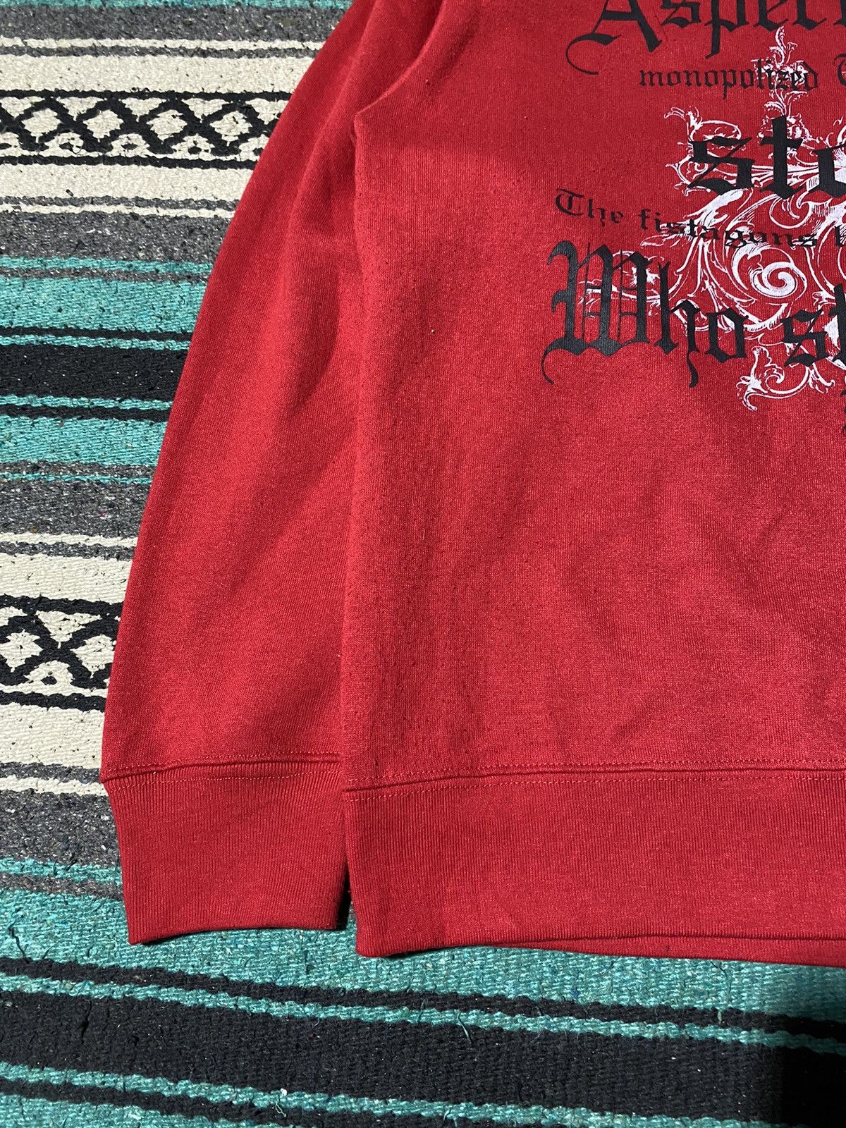 If Six Was Nine 2000s Craps - Poem Cross Red Sweatshirt Size US L / EU 52-54 / 3 - 7 Thumbnail