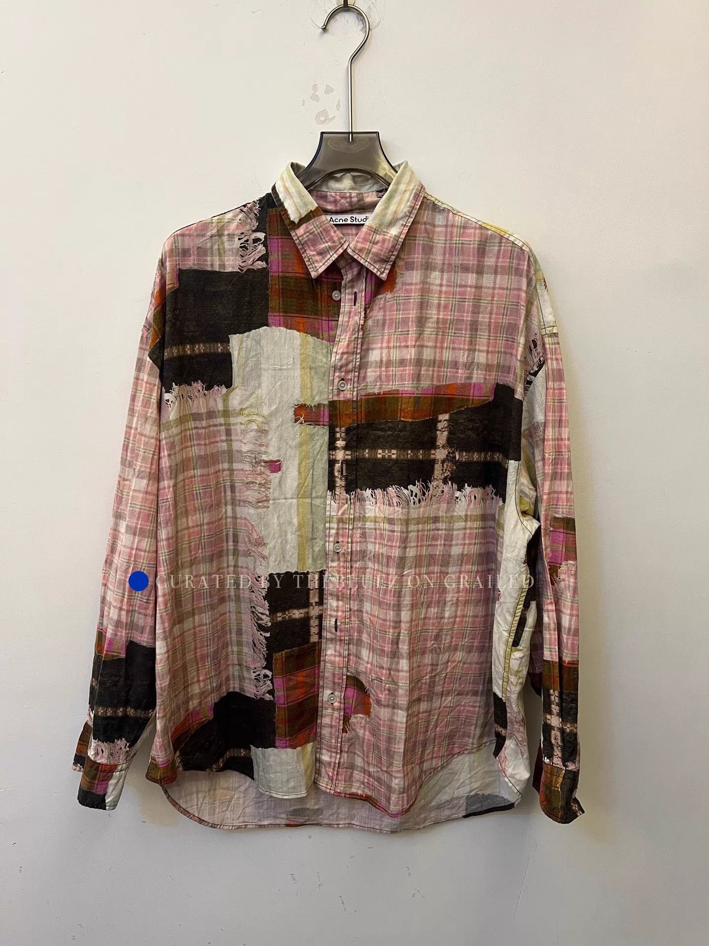 Acne Studios Saipen Oversized Zebra Print Satin Shirt | Grailed