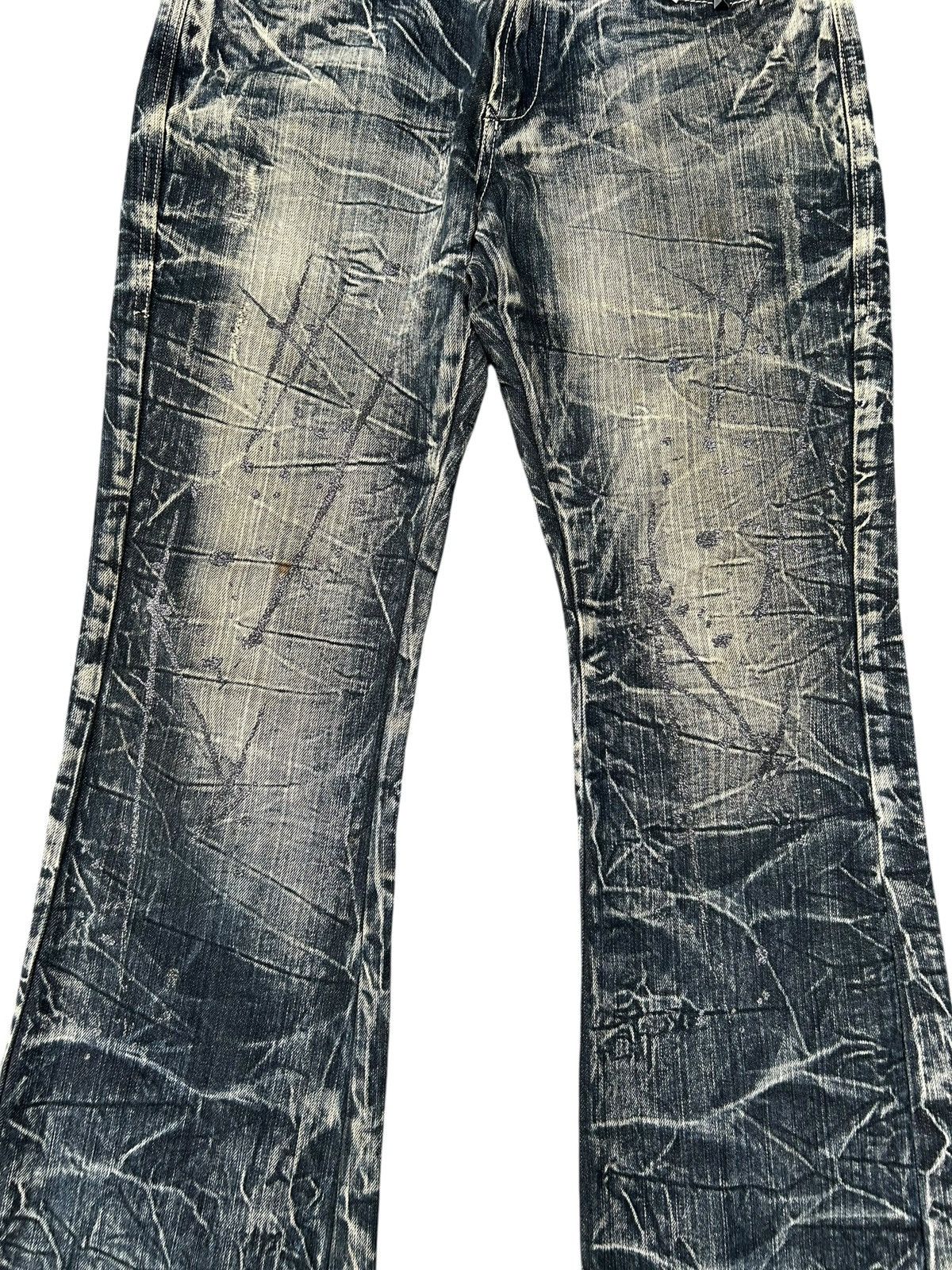 Seditionaries FLARE SKULL BLOW BY BLUE BUCKLE BACK PUNK DISTRESSED DENIM Size US 30 / EU 46 - 7 Thumbnail