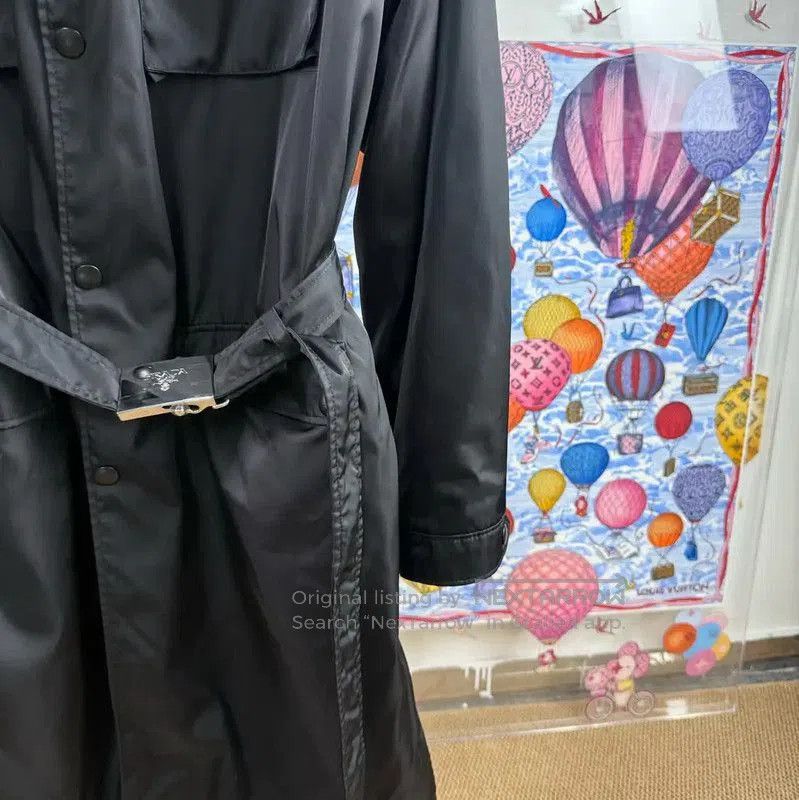 Prada Prada Black Polyester Men's Outerwear Coat. Size US L / EU 52-54 / 3 - 6 Thumbnail