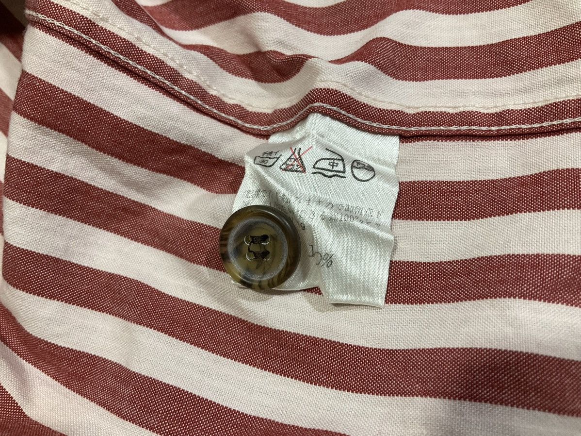 Issey Miyake 🔥Rare Vintage Issey Miyake Striped Shirt Stand Collar Size US XL / EU 56 / 4 - 14 Thumbnail