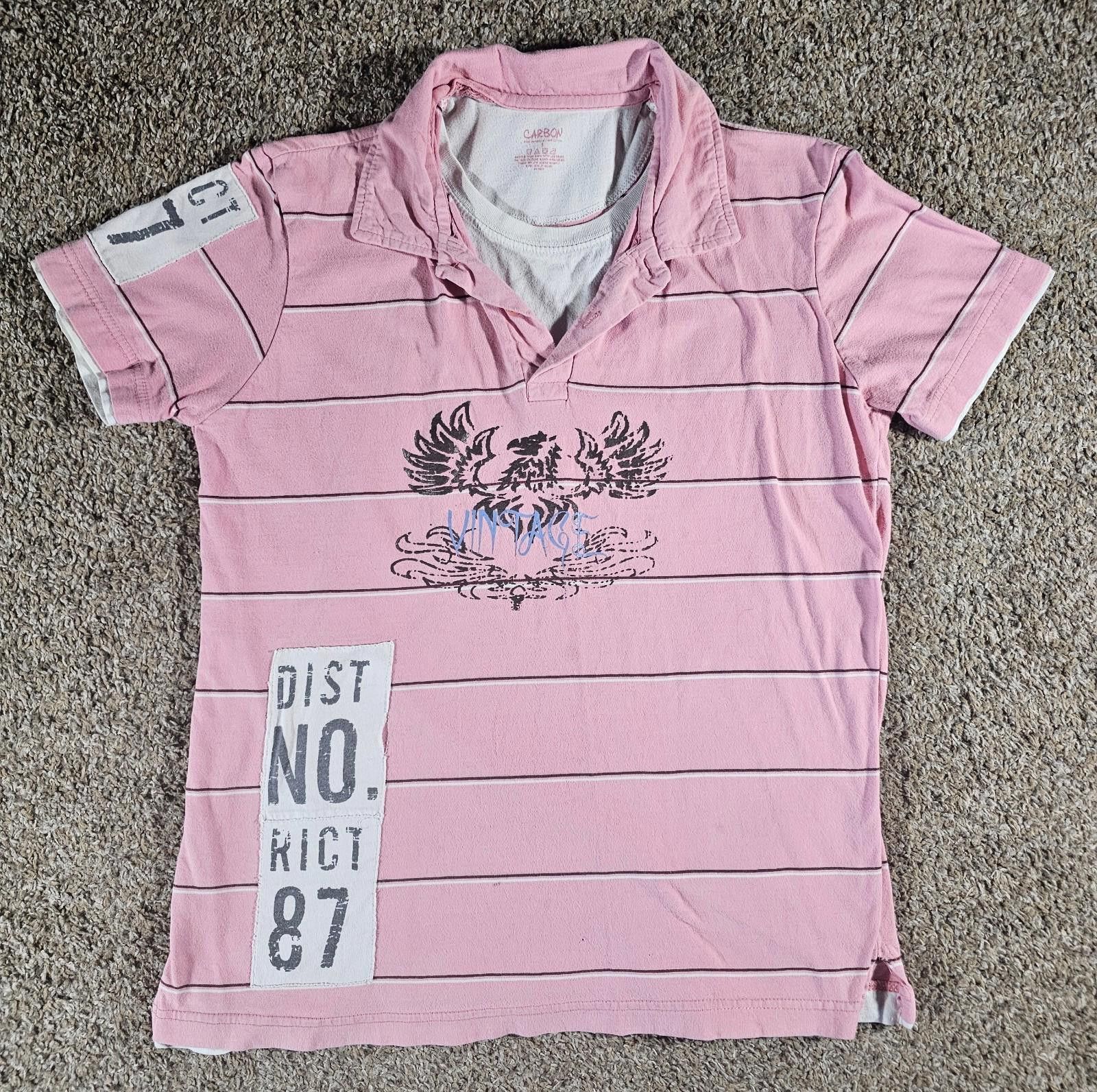 Carbon Carbon District 87 Pink Polo Shirt Mens S Size US S / EU 44-46 / 1 - 1 Thumbnail