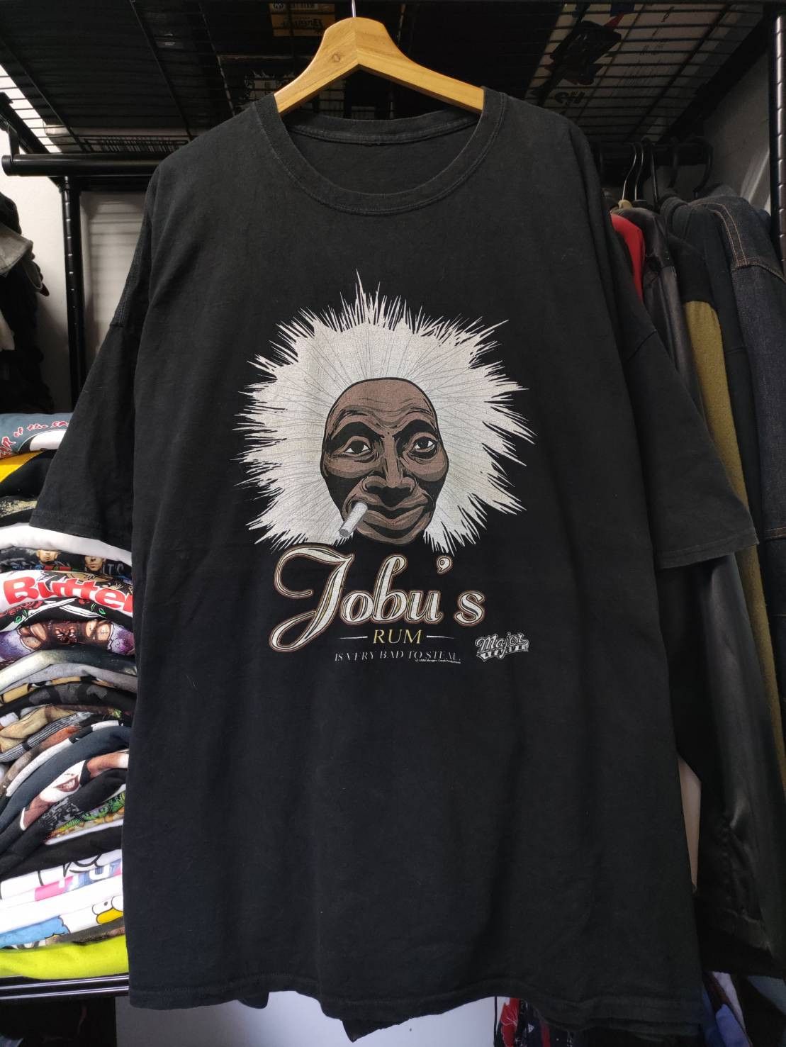 MLB Vtg 90's Major League Jobu’s Rum Baseball Movie T-Shirt Size US XXL / EU 58 / 5 - 2 Thumbnail