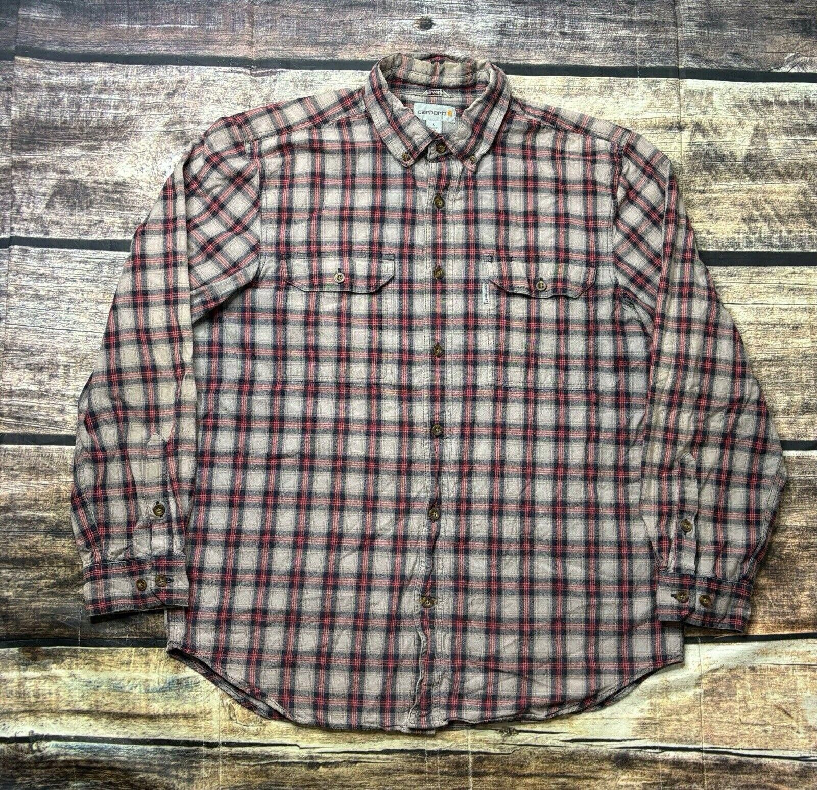 Carhartt Carhartt Flannel Shirt Men's Large Relaxed Fit Plaid Cotton Size US L / EU 52-54 / 3 - 1 Thumbnail