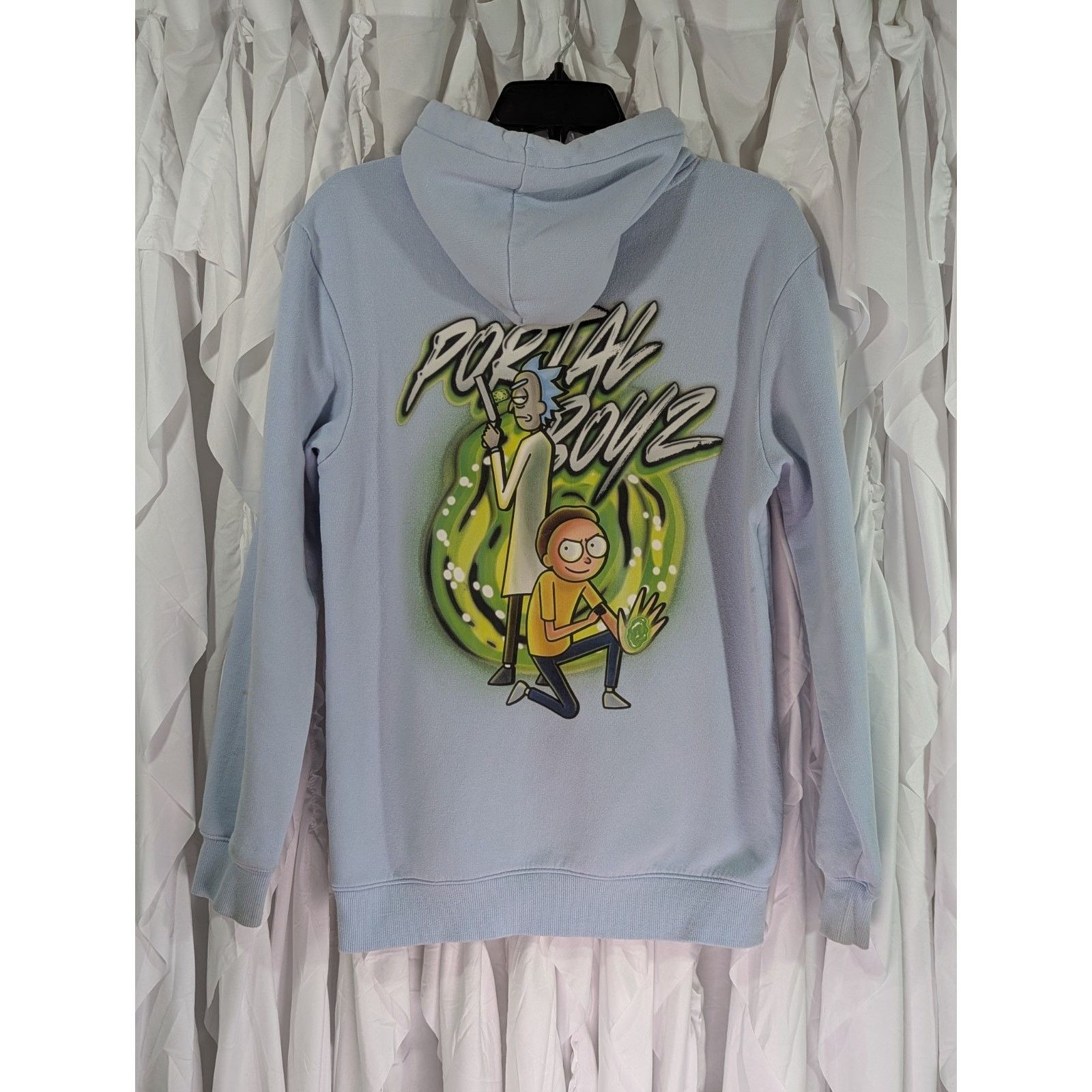 H&M H&M x Rick and Morty Portal Boyz 4 Life Blue Hoodie XS Size US XS / EU 42 / 0 - 5 Thumbnail