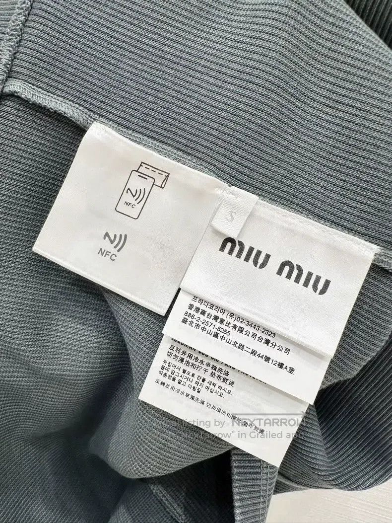 Miu Miu Miu Miu Size S 25 spring and summer logo rib short slim ves Size S / US 4 / IT 40 - 5 Thumbnail