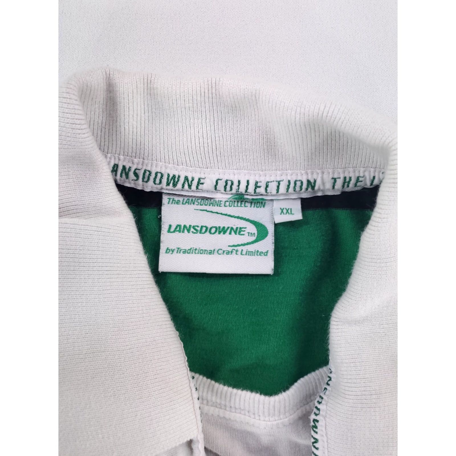 Vintage Landsdowne Rugby Shirt Short Sleeve Ireland Striped Green Black Mens XXL Total 2XL Men Green Ravens? Size US XXL / EU 58 / 5 - 6 Thumbnail