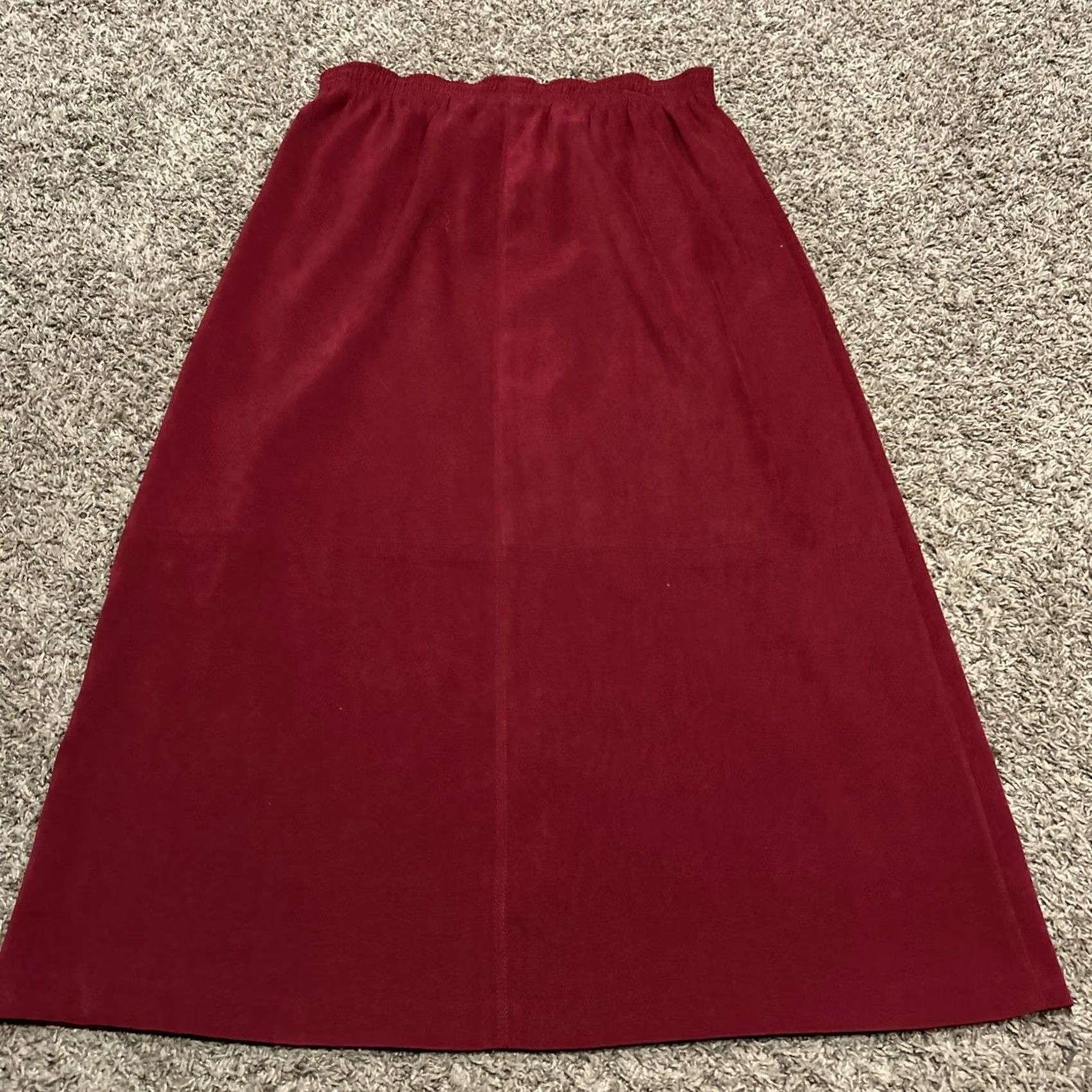 Vintage Southern Lady Skirt Women's Size 12 Red Polyester Blend Stretch A26 Size 34" / US 12 / IT 48 - 3 Thumbnail