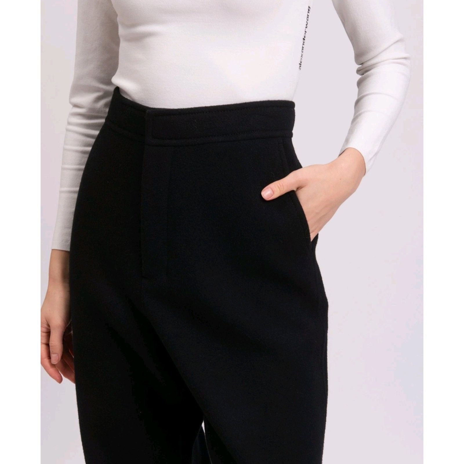 Other AMI ALEXANDRE MATTIUSSI Cashmere & Wool Heavy Trousers 40 Size 40" / US 18 - 3 Thumbnail