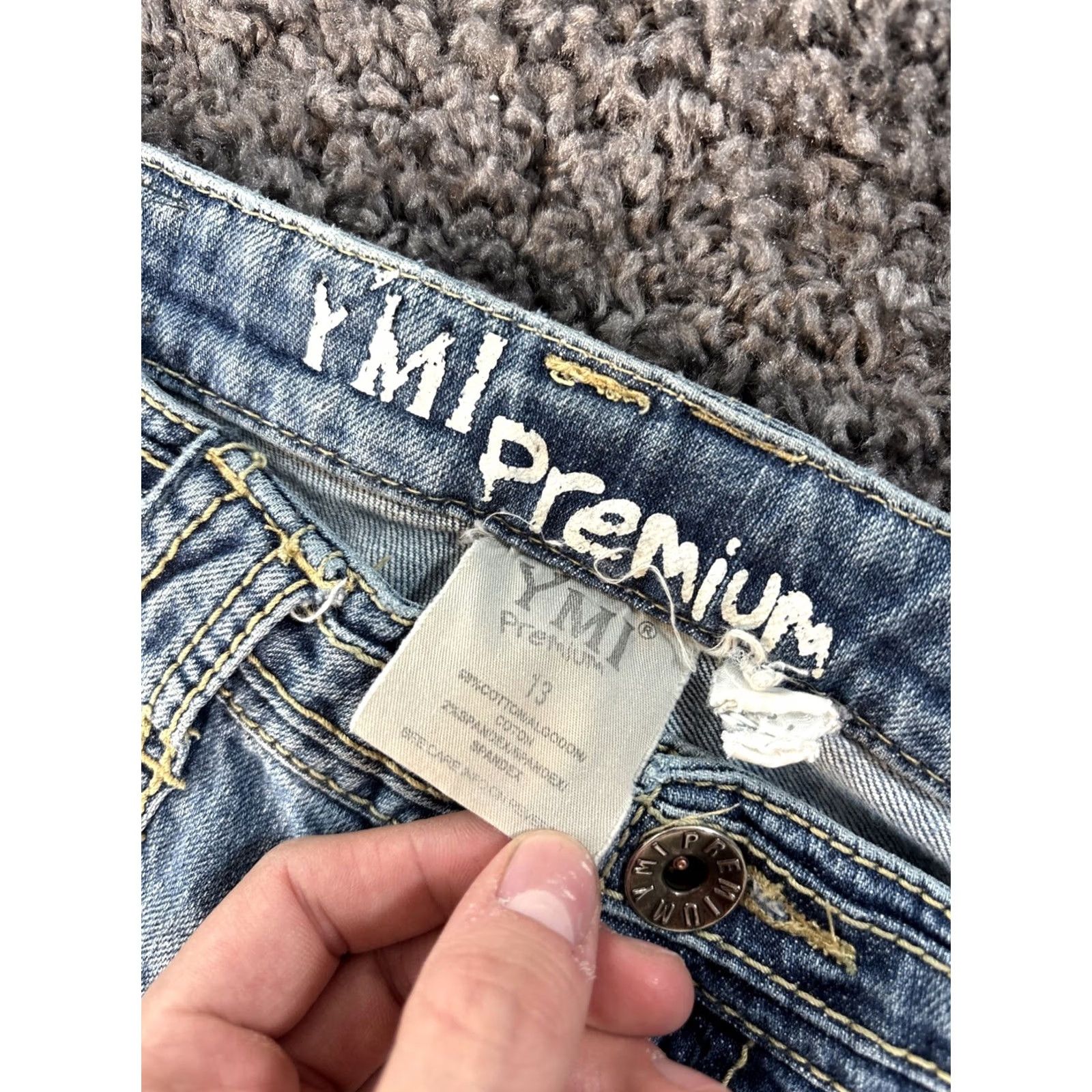 Vintage Vintage YMI Bootcut Jeans Women 32x32 Contrast Stitch Low Rise Front Flap Pocket Size 24" / US 00 / IT 34 - 6 Thumbnail