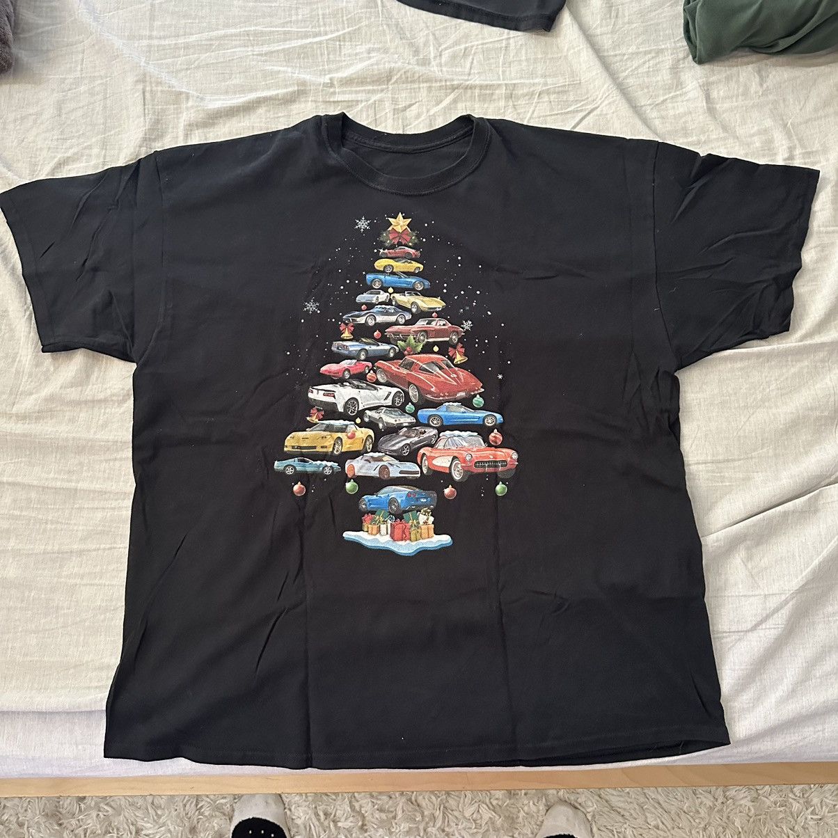 Vintage VINTAGE CHRISTMAS CORVETTE T SHIRT Size US XL / EU 56 / 4 - 1 Thumbnail