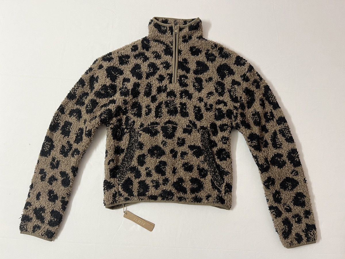 SKIMS SKIMS Cozy Knit Leopard Half Zip Up Sweater Hoodie Jacket Size XS / US 0-2 / IT 36-38 - 2 Thumbnail