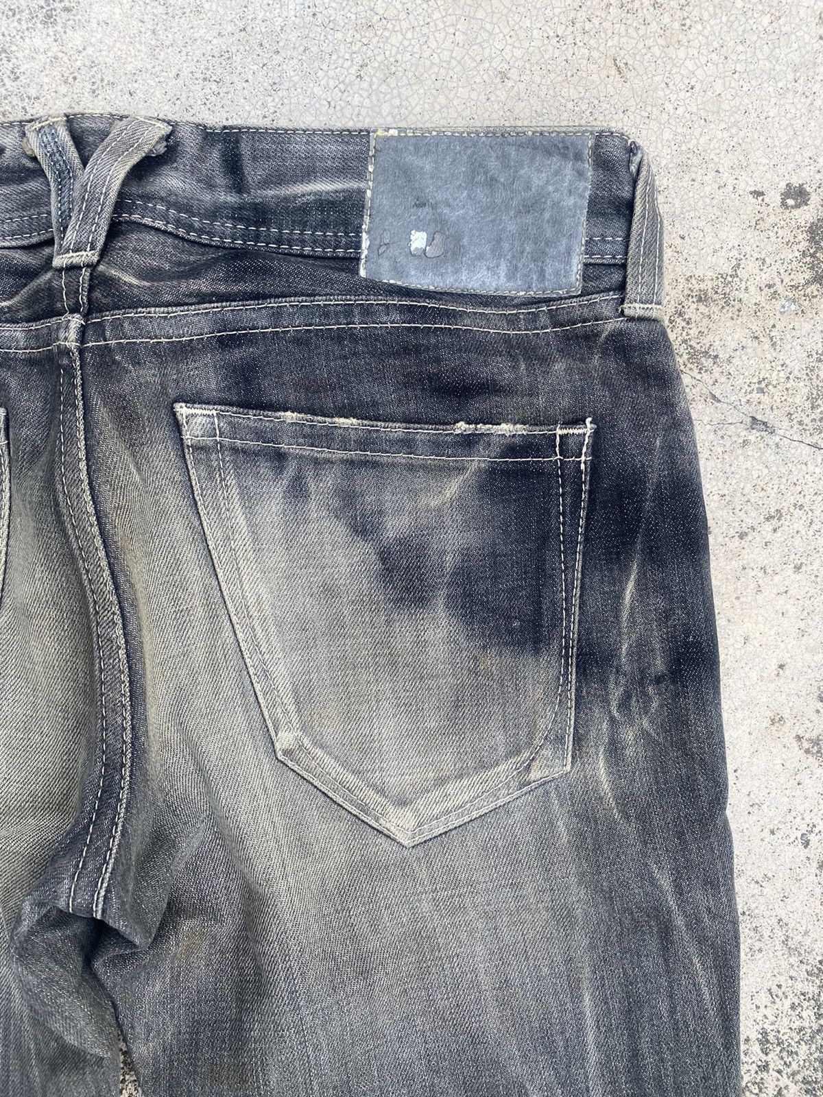 If Six Was Nine × Vanquish Vanquish Distressed Faded Claw Mark Denim Jeans Size US 30 / EU 46 - 15 Thumbnail