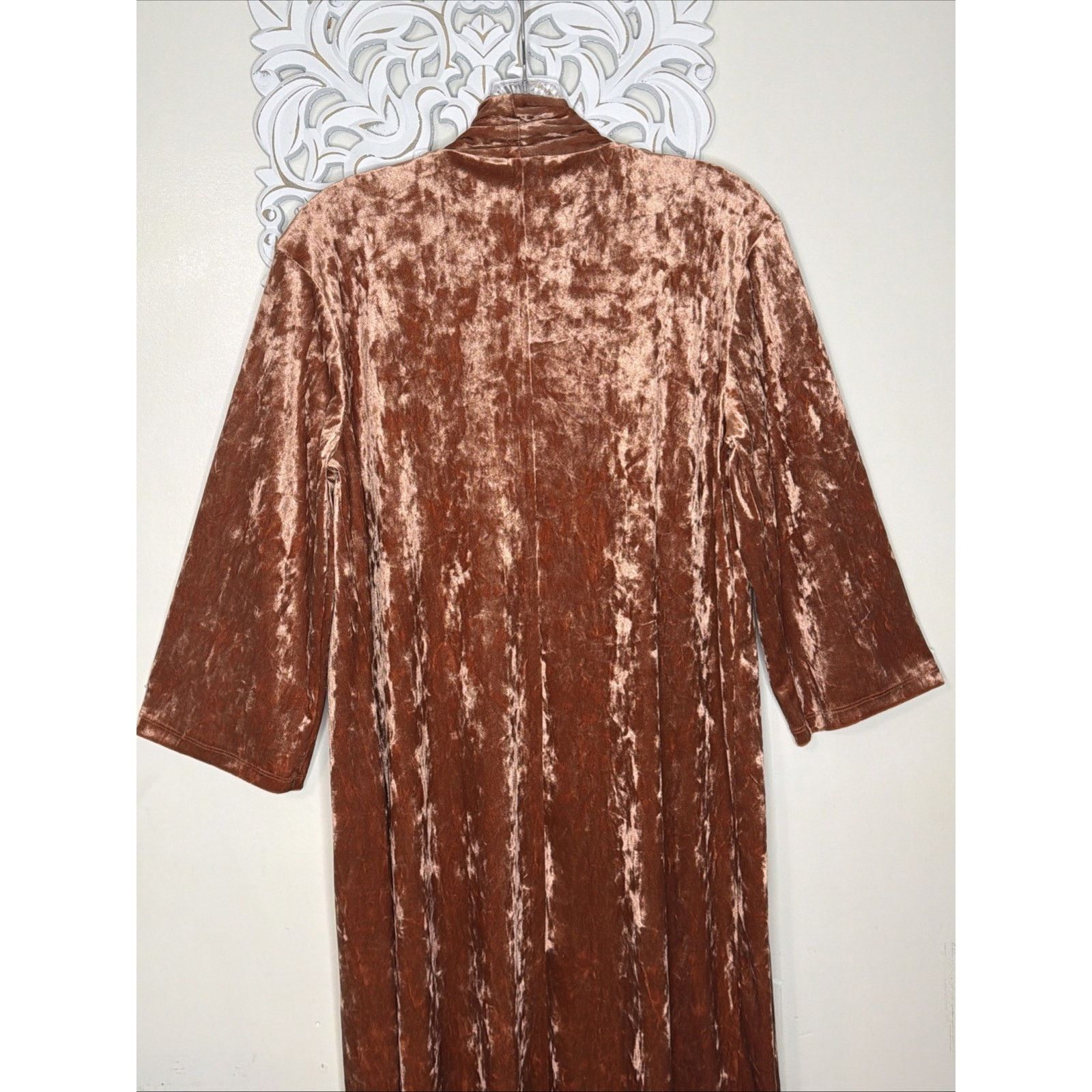 Forever 21 FOREVER 21 size S Crushed Velvet Long CARDI Coatigan Duster Size S / US 4 / IT 40 - 8 Thumbnail